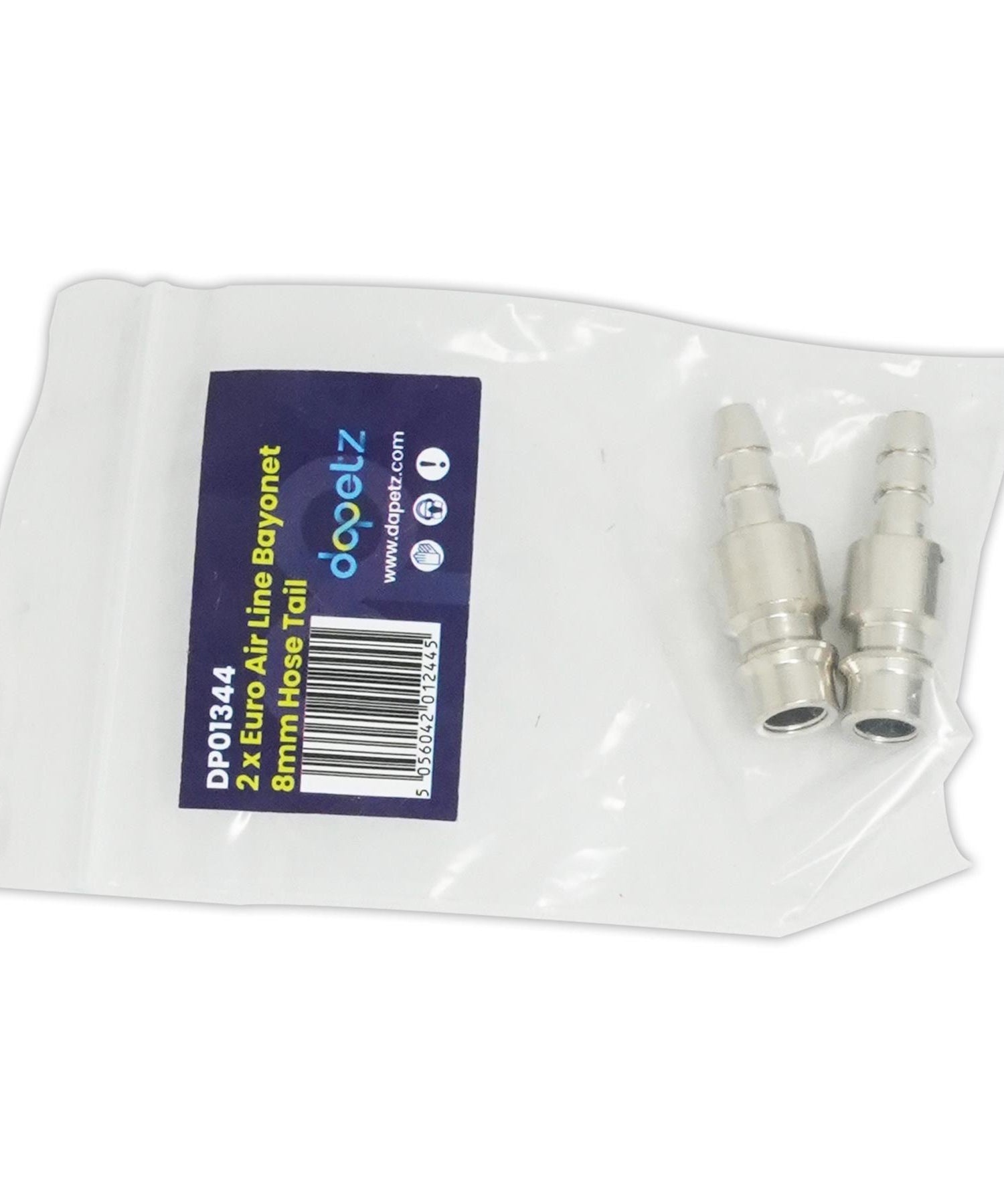 2x Male Euro Air Line Hose Fitting Connector Coupler Barb Bayonet Hose End 6mm