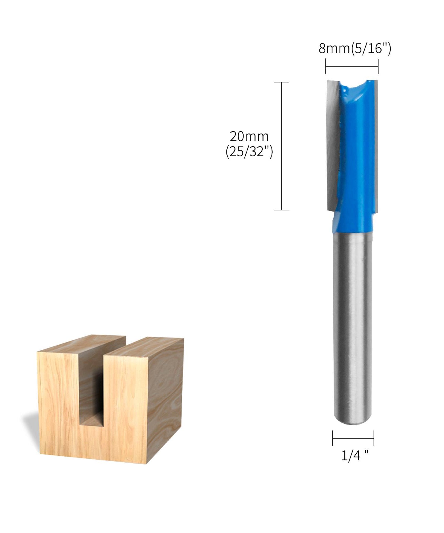 1/4" Shank Template Cutter & Flush Trim for Woodworking