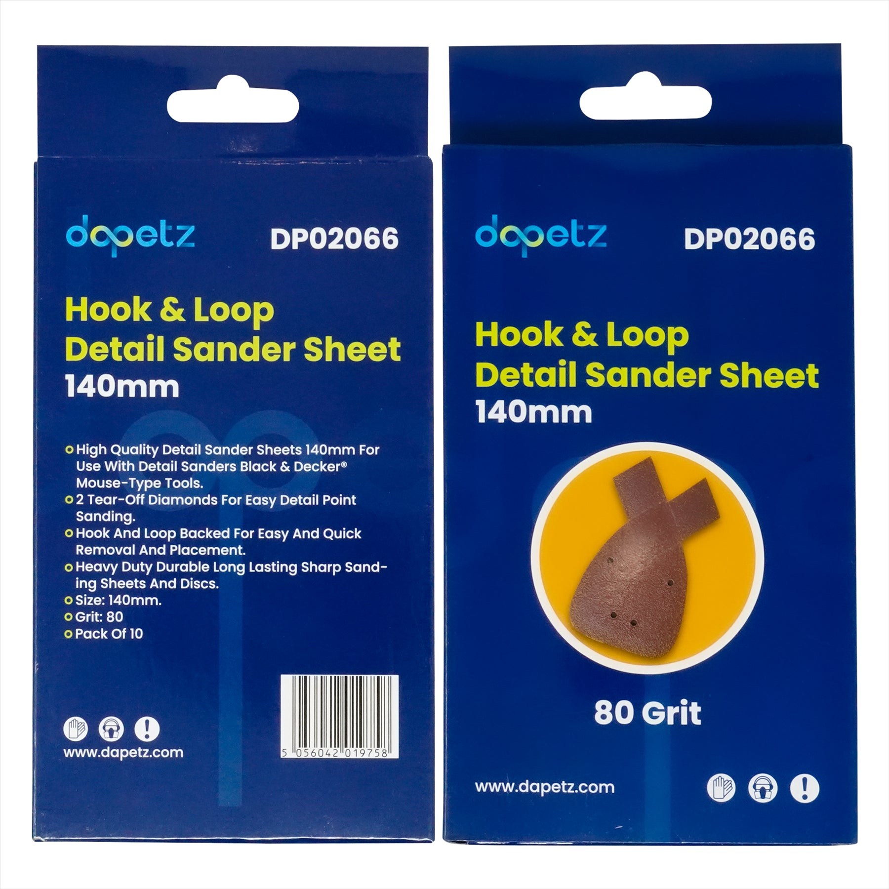 Sanding Sheets Mouse To Fit Black And Decker Palm Sander 80 Grits 10 Pcs