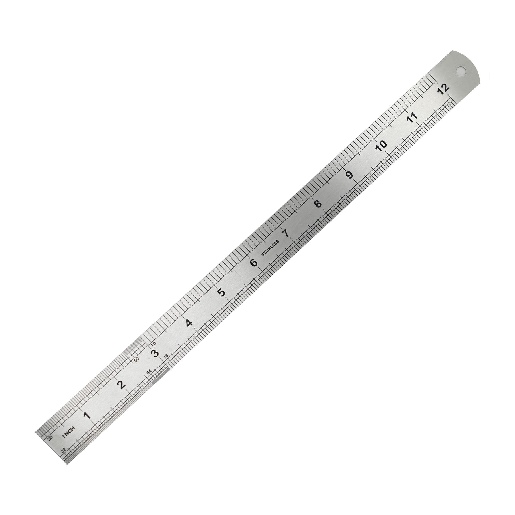 Stainless Steel 12" Metal Ruler Metric & Imperial 300mm Engineers Rule By Dapetz