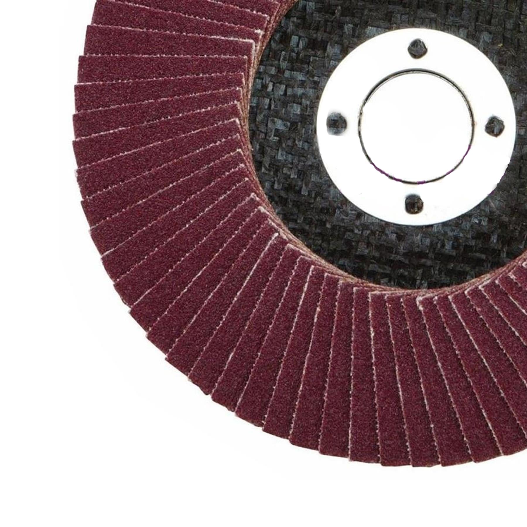 (Pack of 10) Flap Sanding Discs 115mm 60 120 Grit Aluminium Oxide 4.5" Angle Grinder by Dapetz