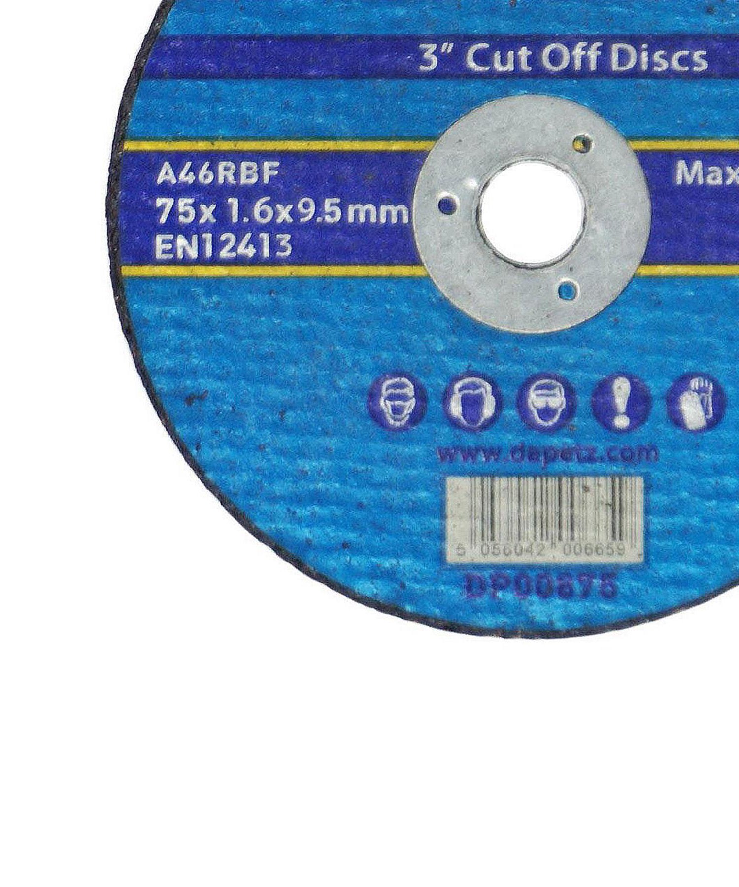 Metal Cutting Cut Off Discs 9.5mm Bore High Quality 10 Pack 75mm X 1.6mm By Dapetz