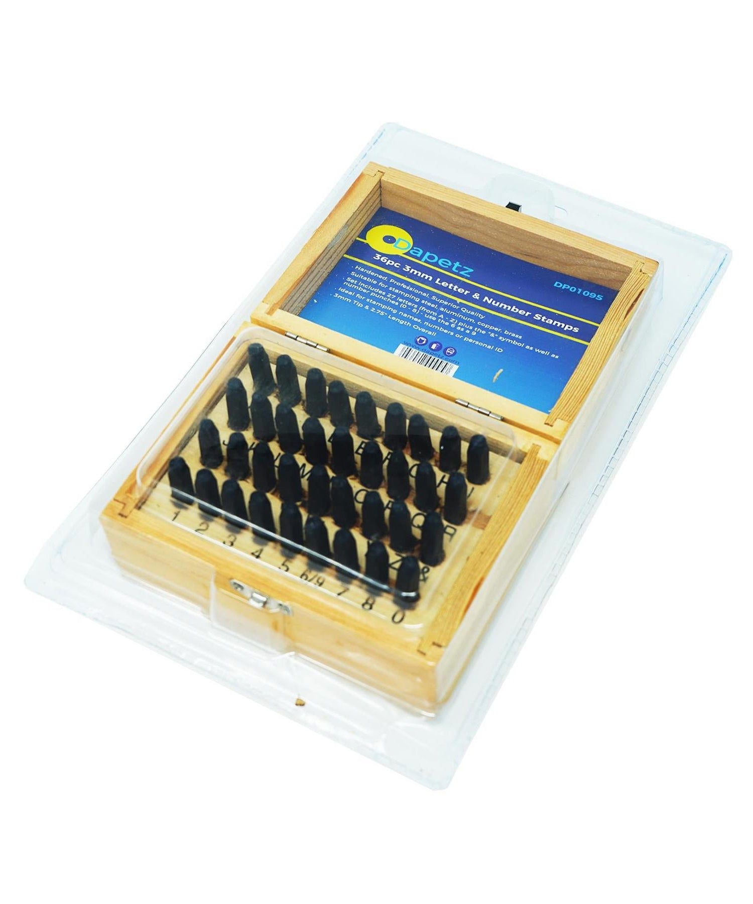 3mm 36pc Letter & Number Stamp