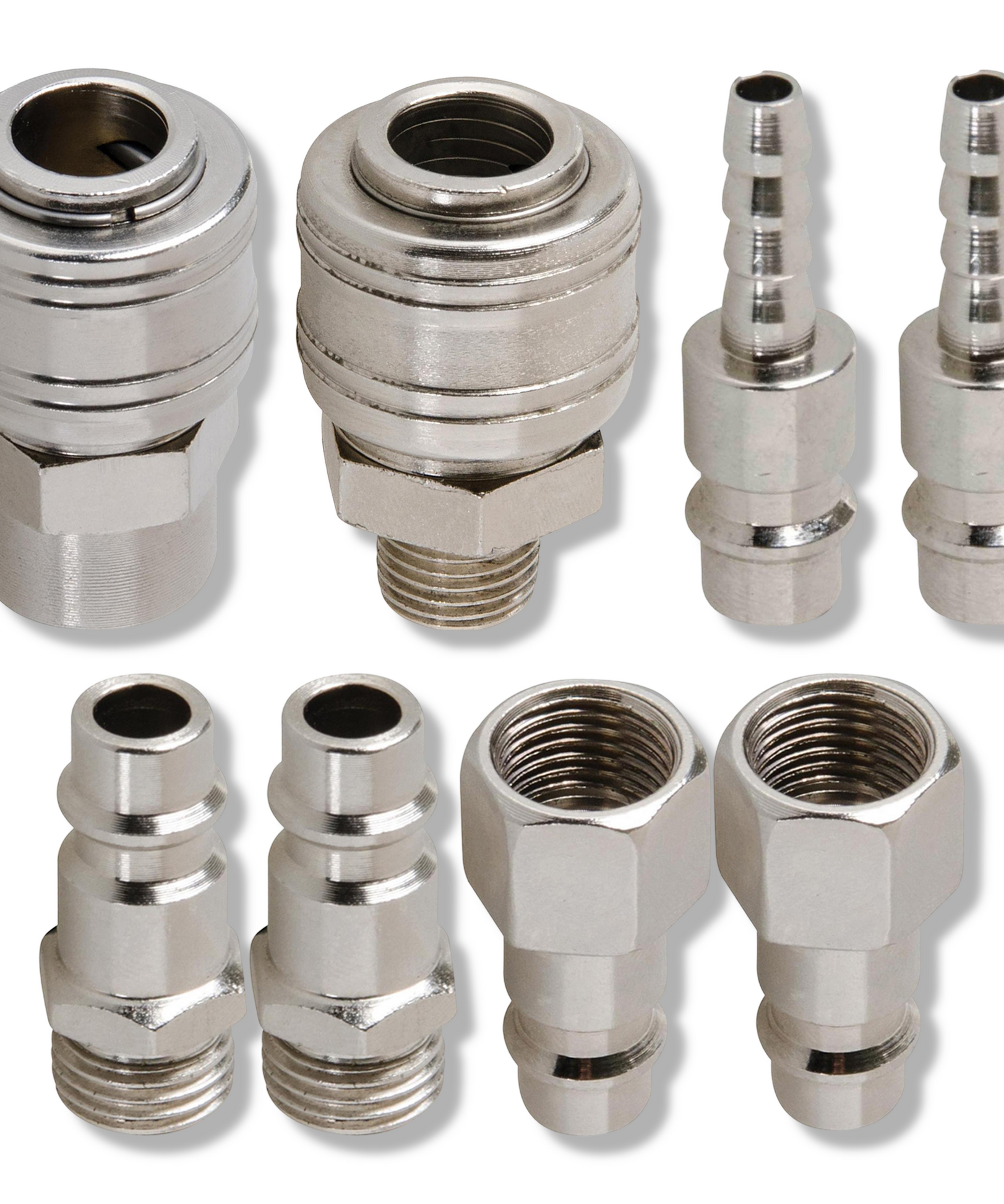 Euro Air Line Hose Quick Connector Bayonet 5 Pc Mixed Set 1/4 By Dapetz