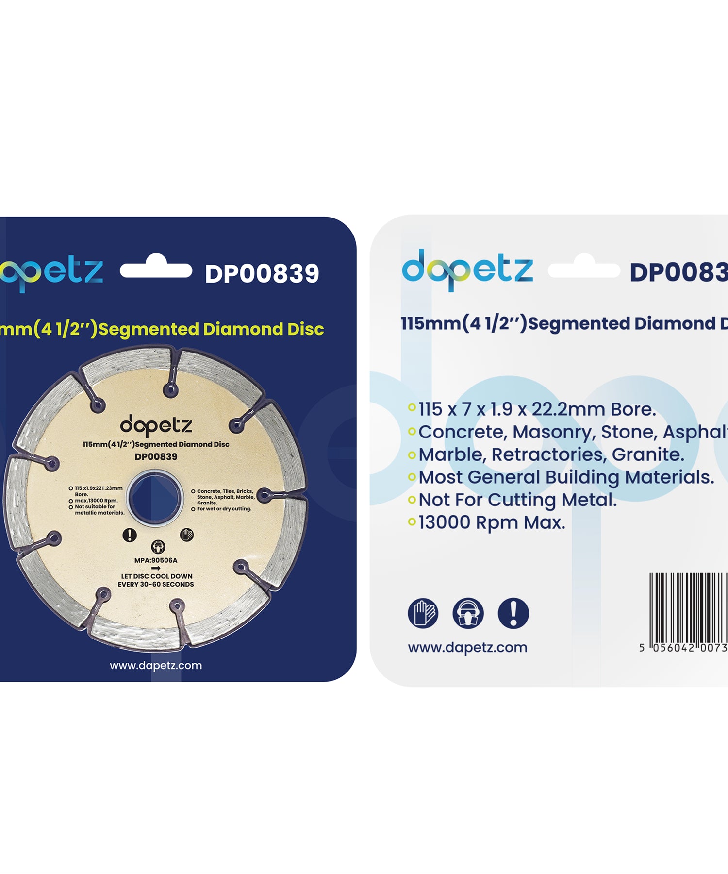 3x 115mm 4.5" Diamond Angle Grinder Grinding Stone Brick Concrete Cutting Disc 3