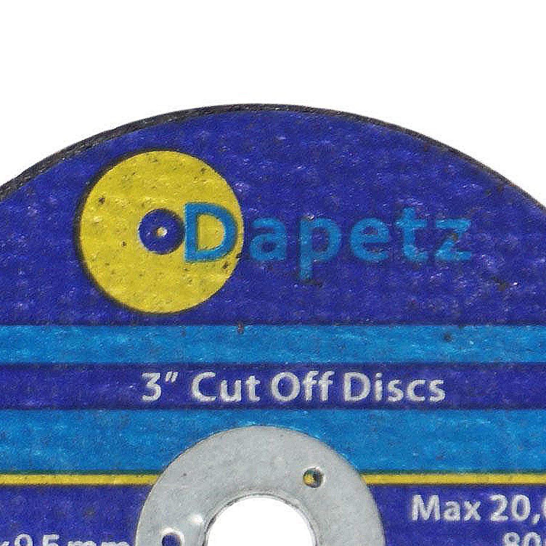 Metal Cutting Cut Off Discs 9.5mm Bore High Quality 10 Pack 75mm X 1.6mm By Dapetz