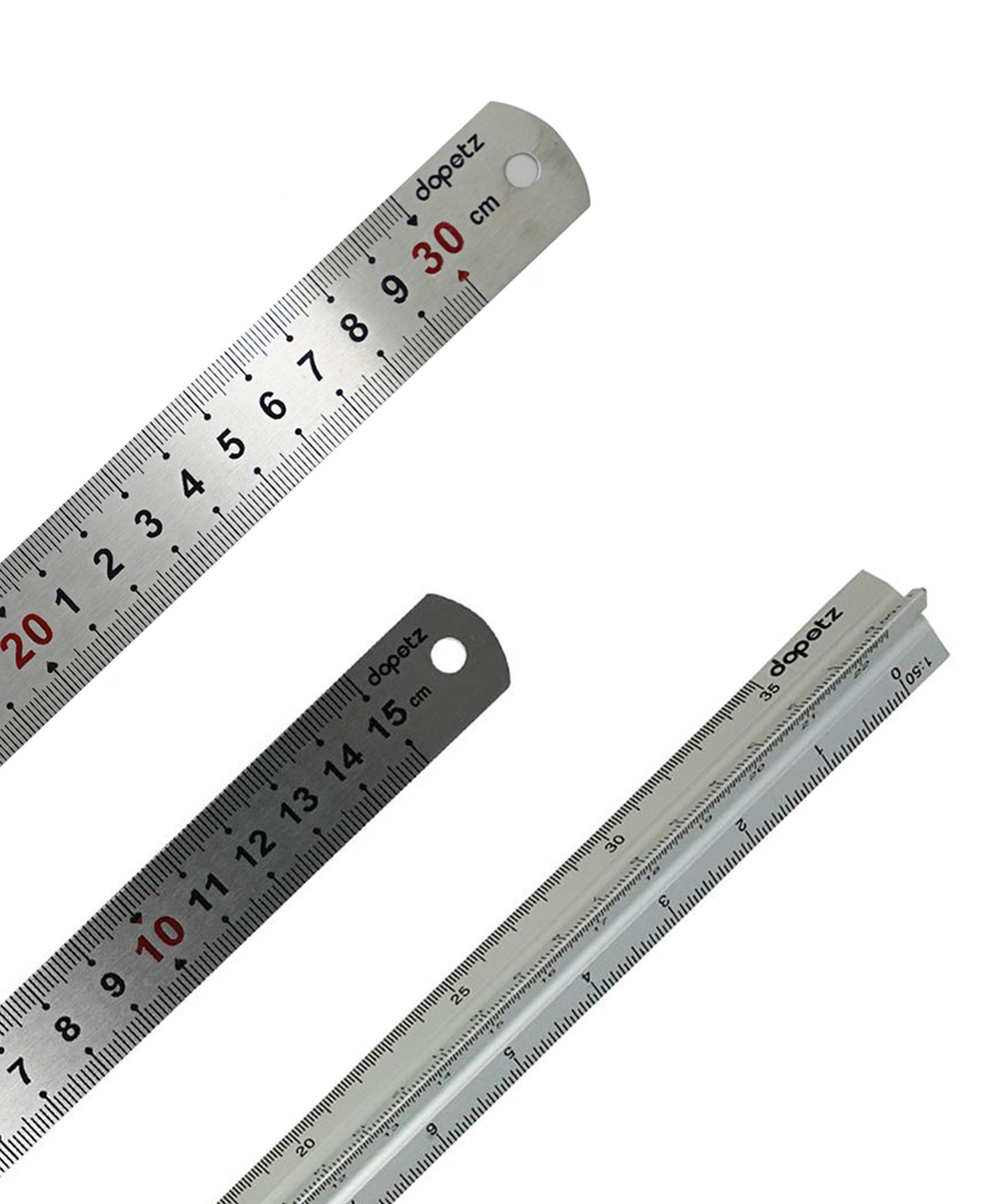 SCALE RULER Measure Rule Building Plans Stainless Steel 30cm By Dapetz
