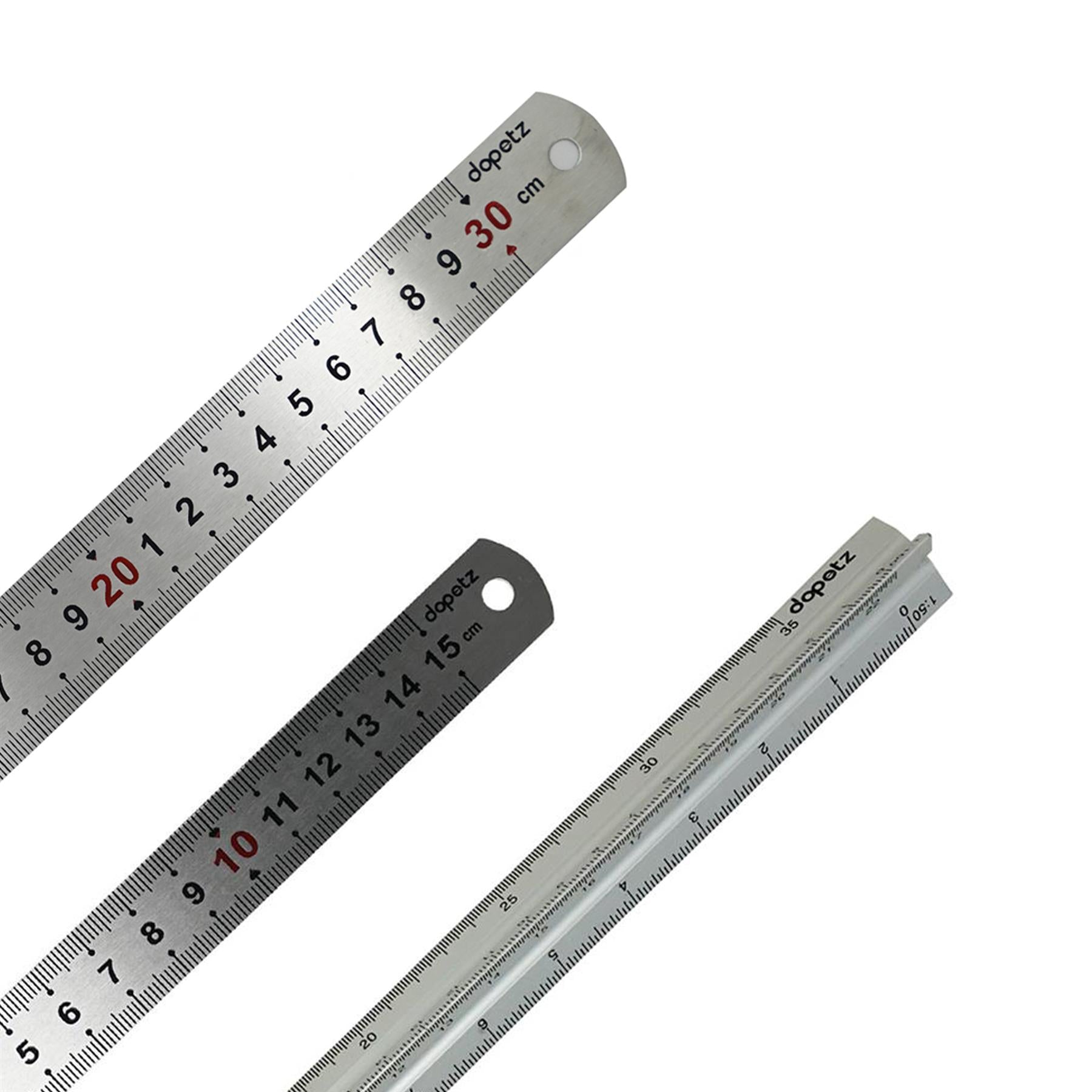 SCALE RULER Measure Rule Building Plans Stainless Steel 30cm By Dapetz