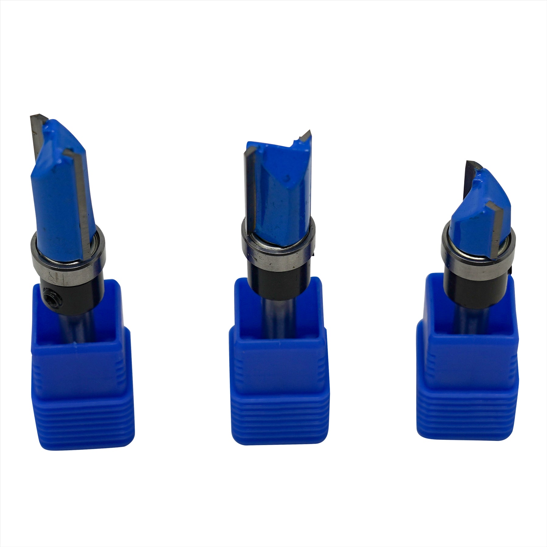 1/4'' Shank Flush Trim Router Bit Set – 3Pc Pattern Milling Cutter