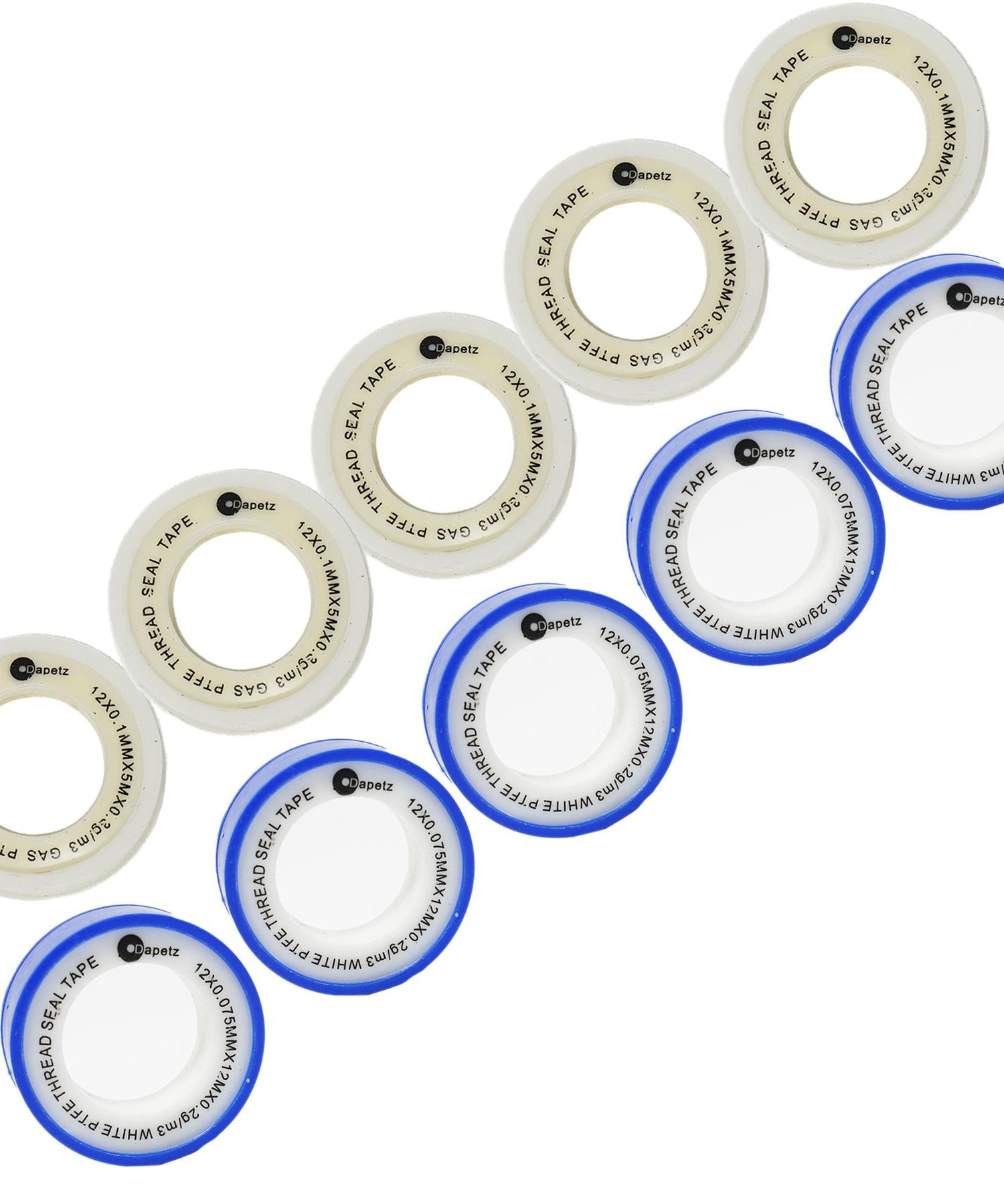 PTFE Tape Gas and Water for Thread Seal White Teflon Tape 12mm By Dapetz