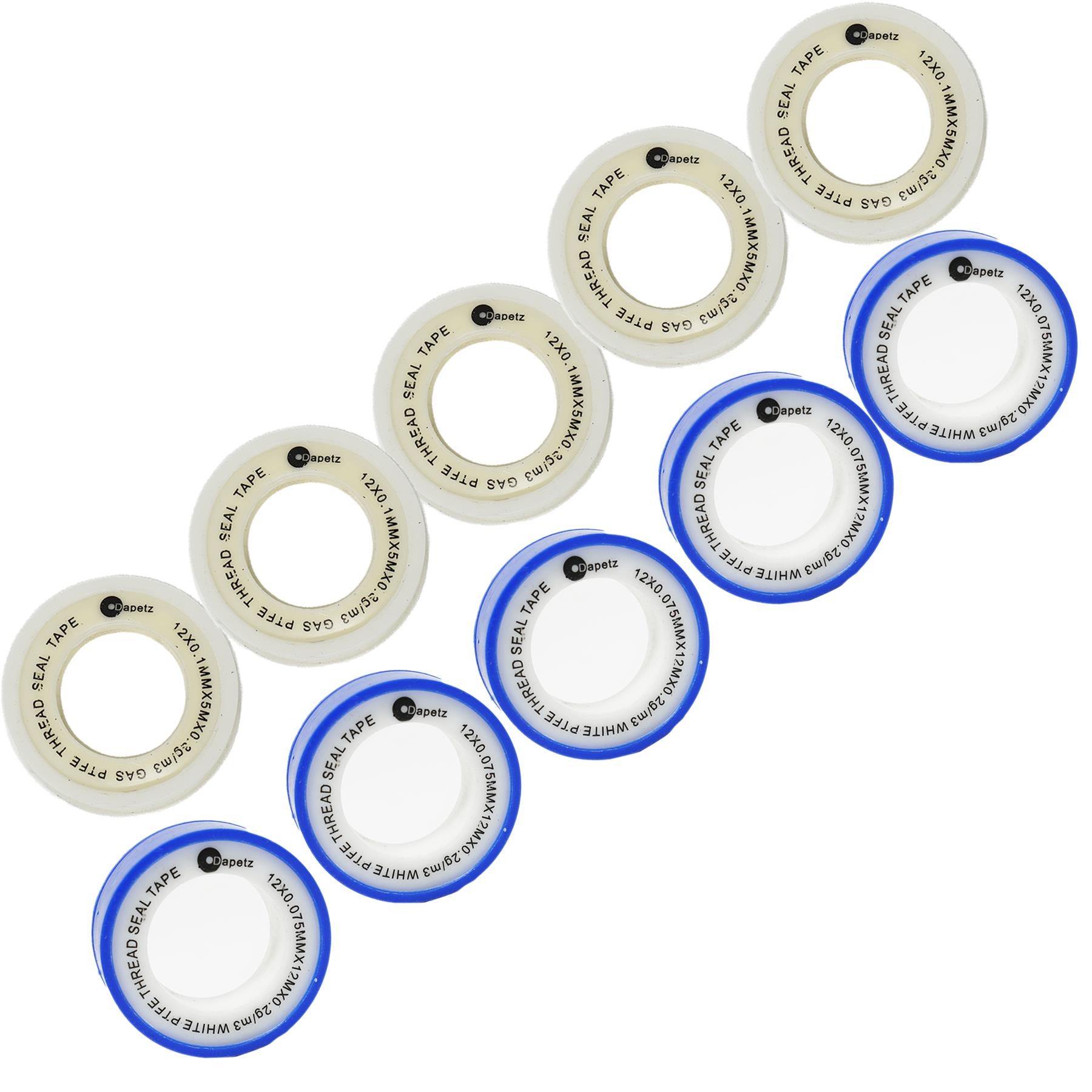PTFE Tape Gas and Water for Thread Seal White Teflon Tape 12mm By Dapetz