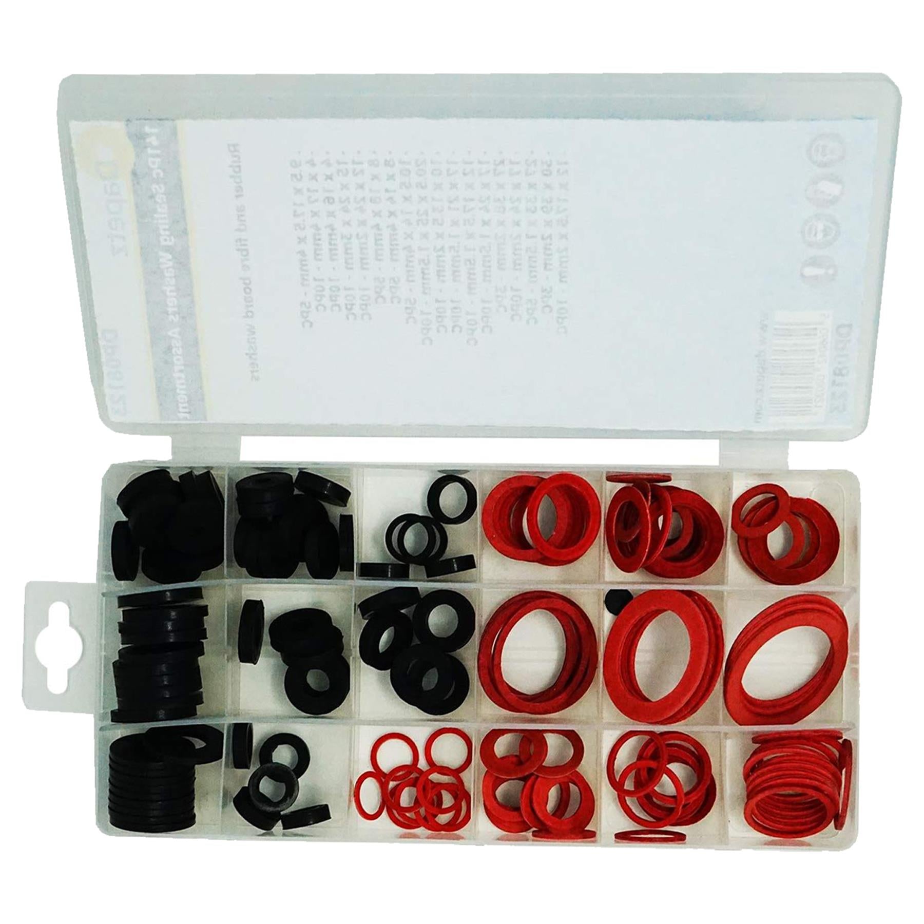 Assortment Box Washers Shower Plumbers 144Pc Dapetz