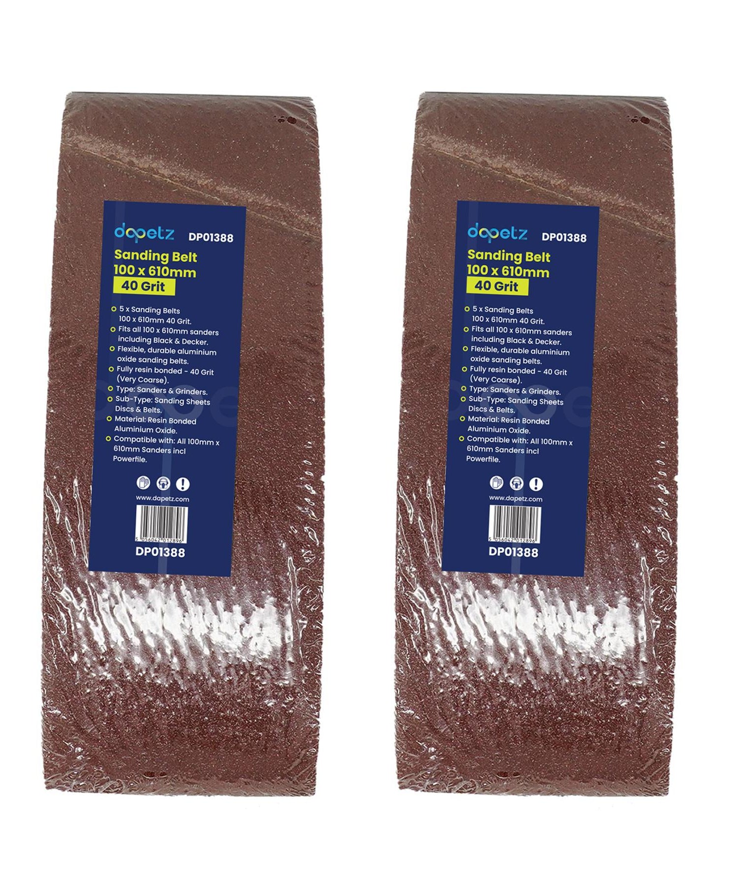 (Pack of 10) New 100 X 610mm 40 Grit Very Coarse Sander Sanding Belts by Dapetz