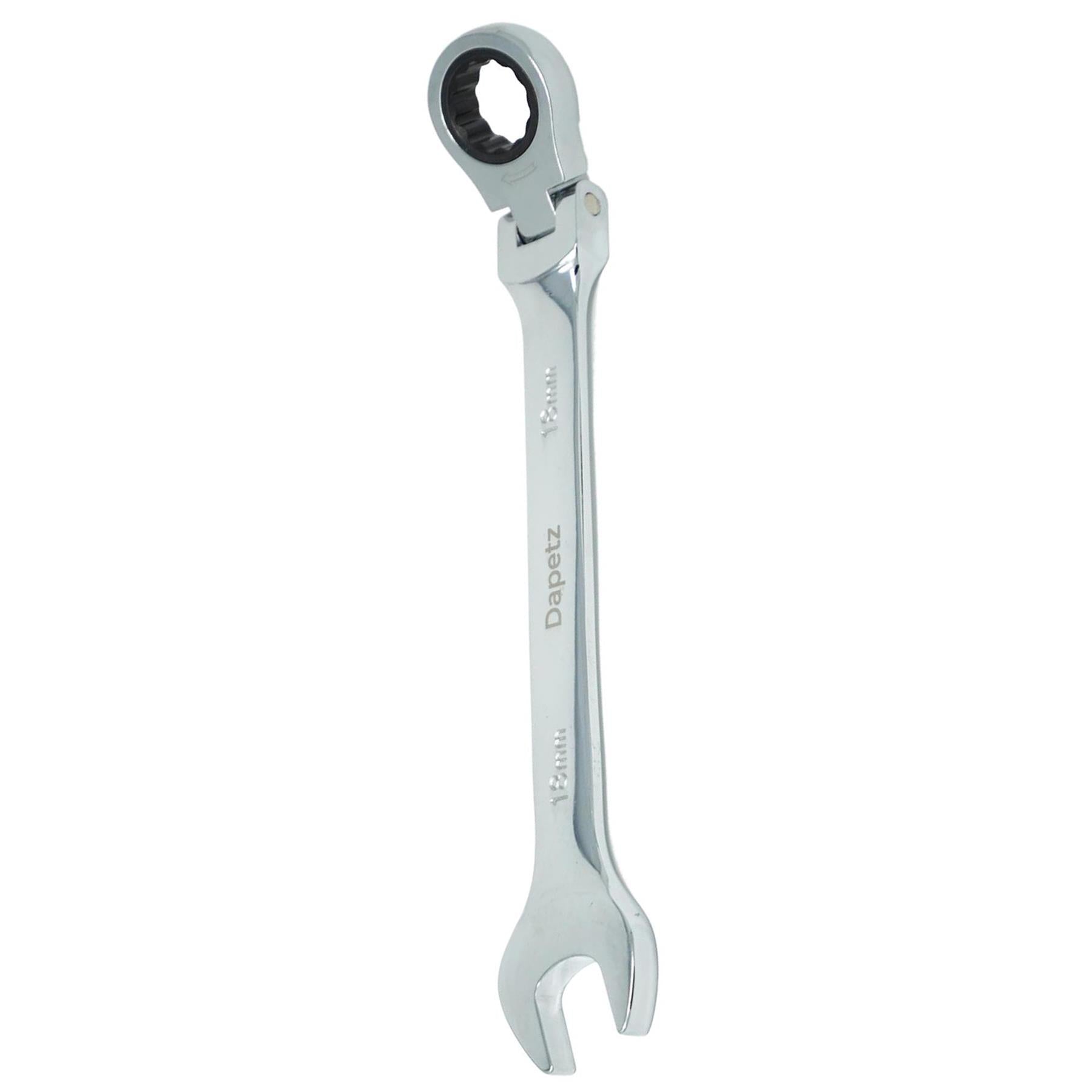 18mm Flexible Head Ratchet Metric Spanner Open End & Ring Guaranteed