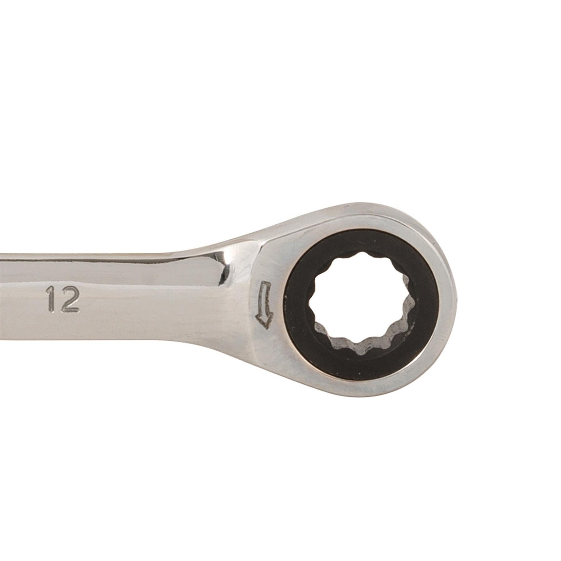 Fixed Head Ratchet Metric Spanner Open End Ring Combination 12mm