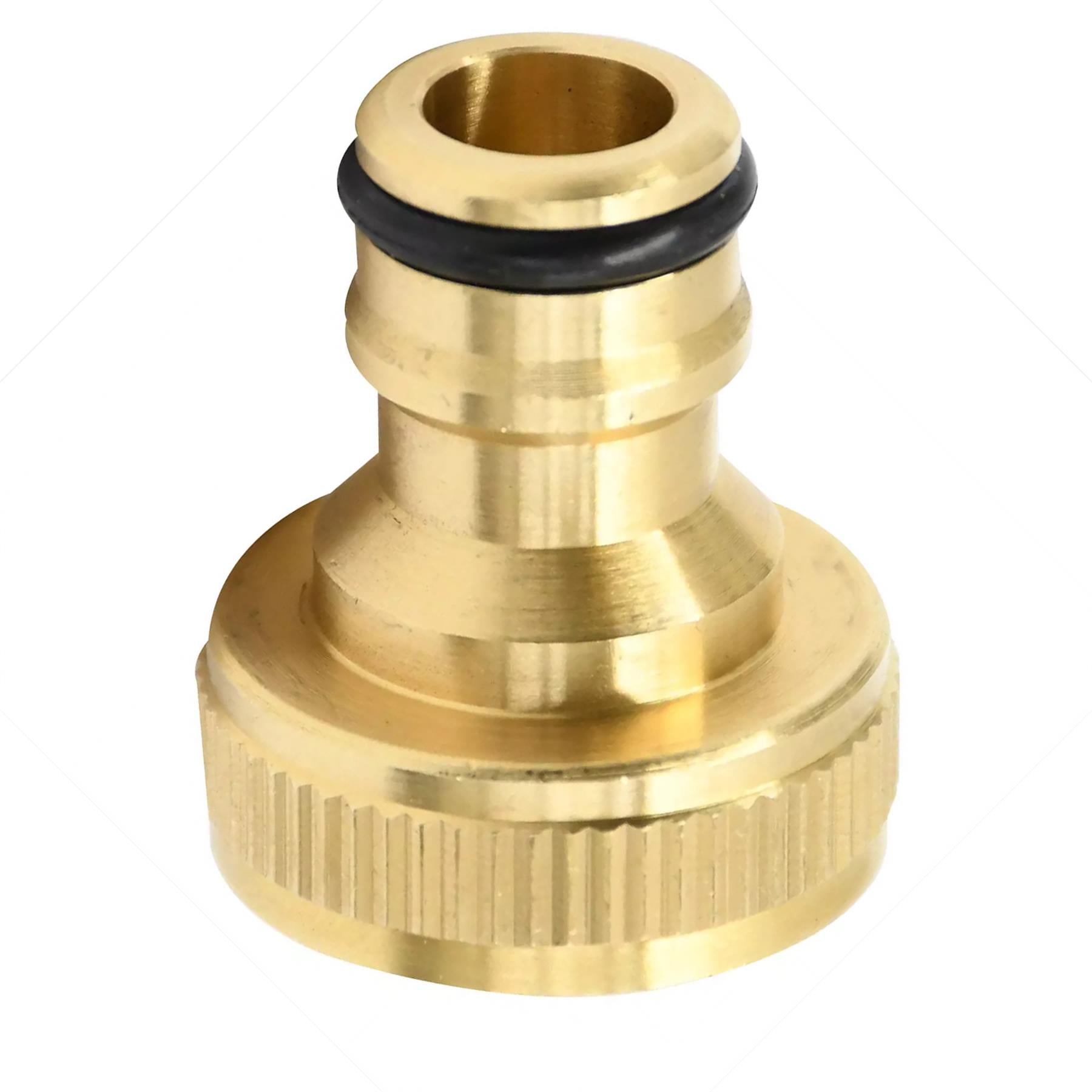 3x Brass Hose Tap Connector 3/4" Threaded Garden Water Pipe Adaptor Fitting By Dapetz