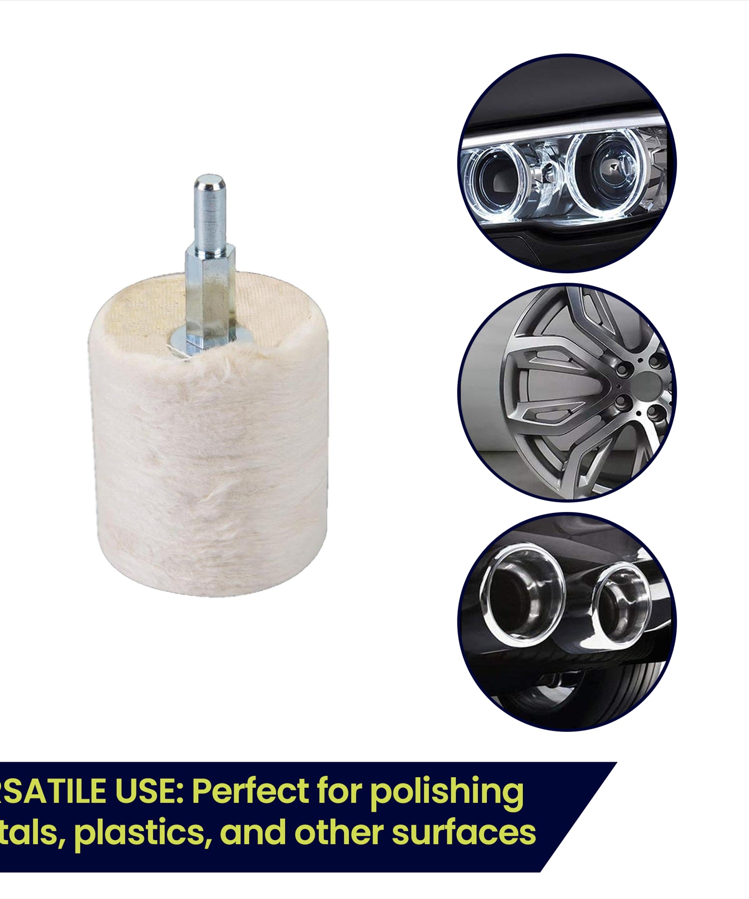 Cylinder Polishing Mops 38mm Buffing Wheels Compound Soap High Quality by Daptez