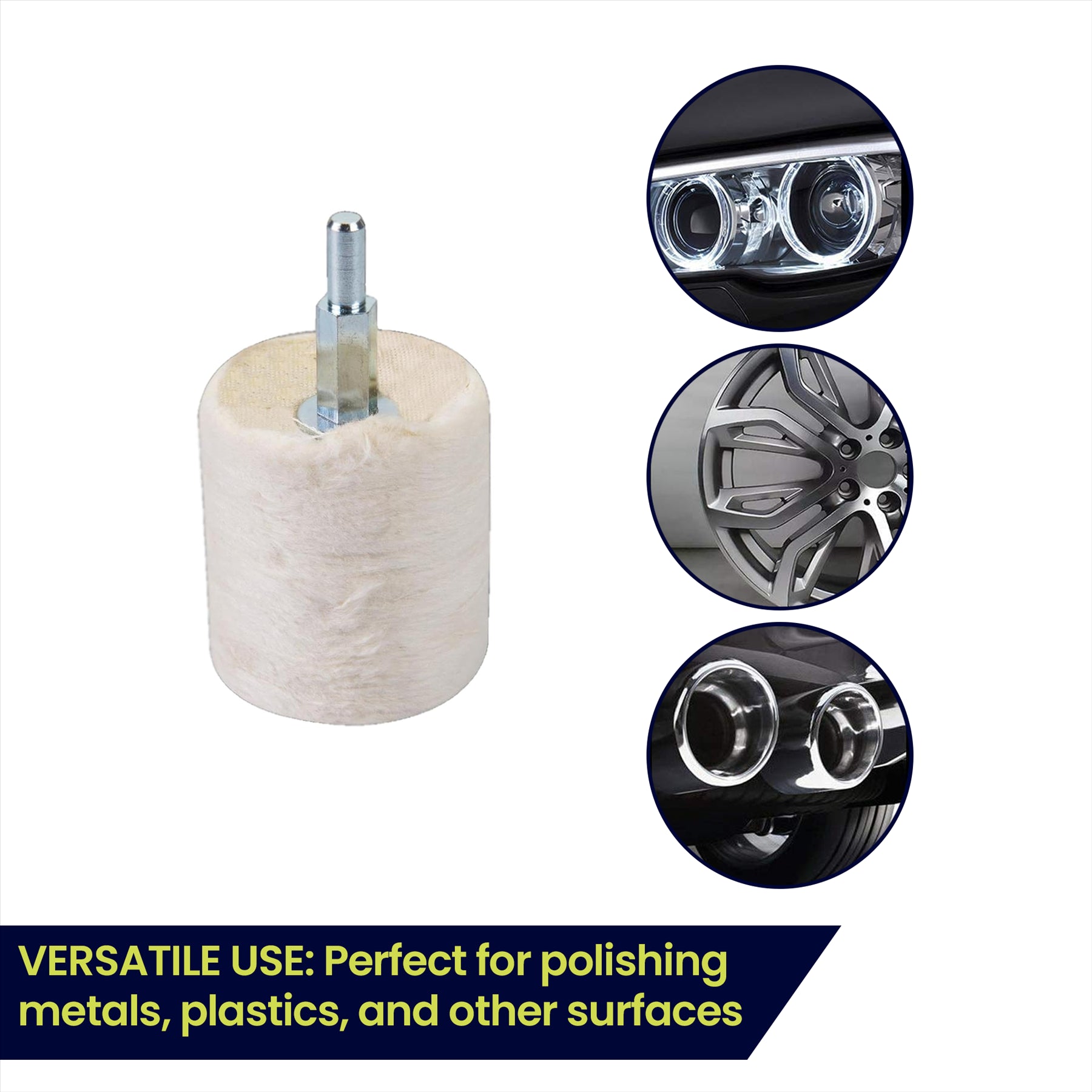 Cylinder Polishing Mops 38mm Buffing Wheels Compound Soap High Quality by Daptez