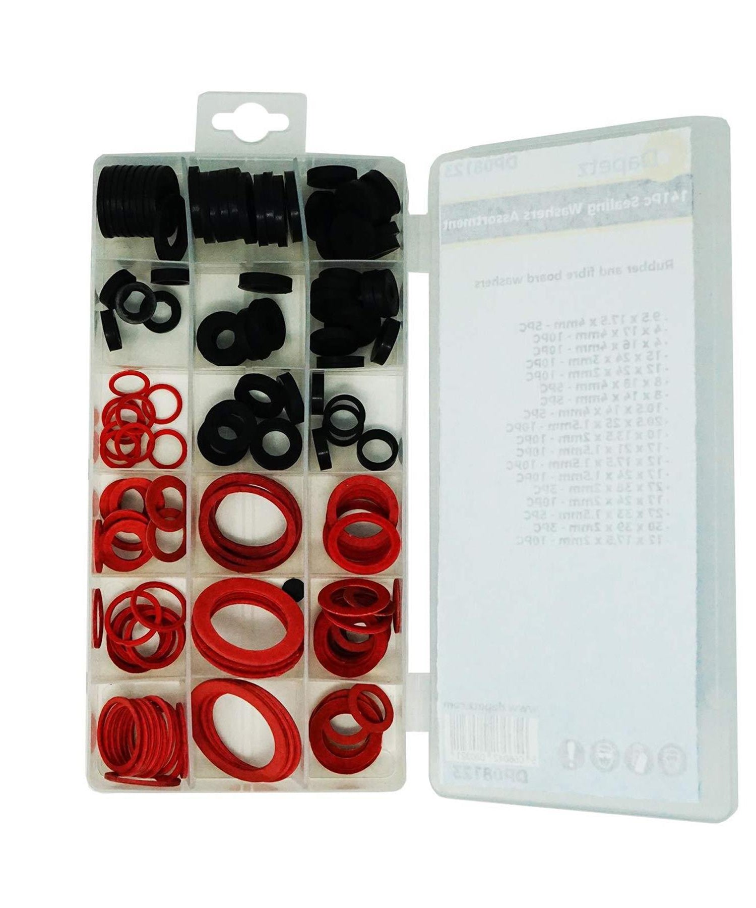 Assortment Box Washers Shower Plumbers 144Pc Dapetz