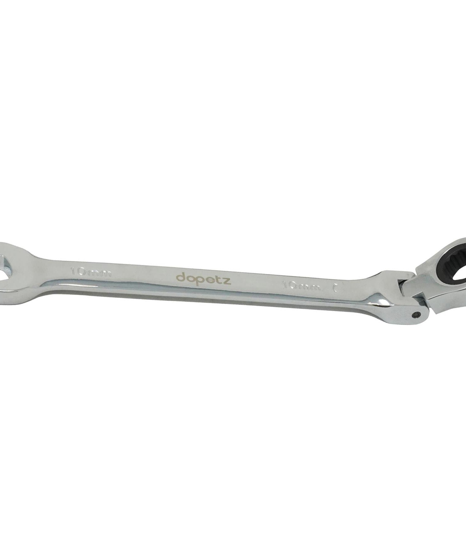 10mm Flexible Head Ratchet Metric Spanner Open End & Ring Chrome Plated for Corrosion Resistance By Dapetz