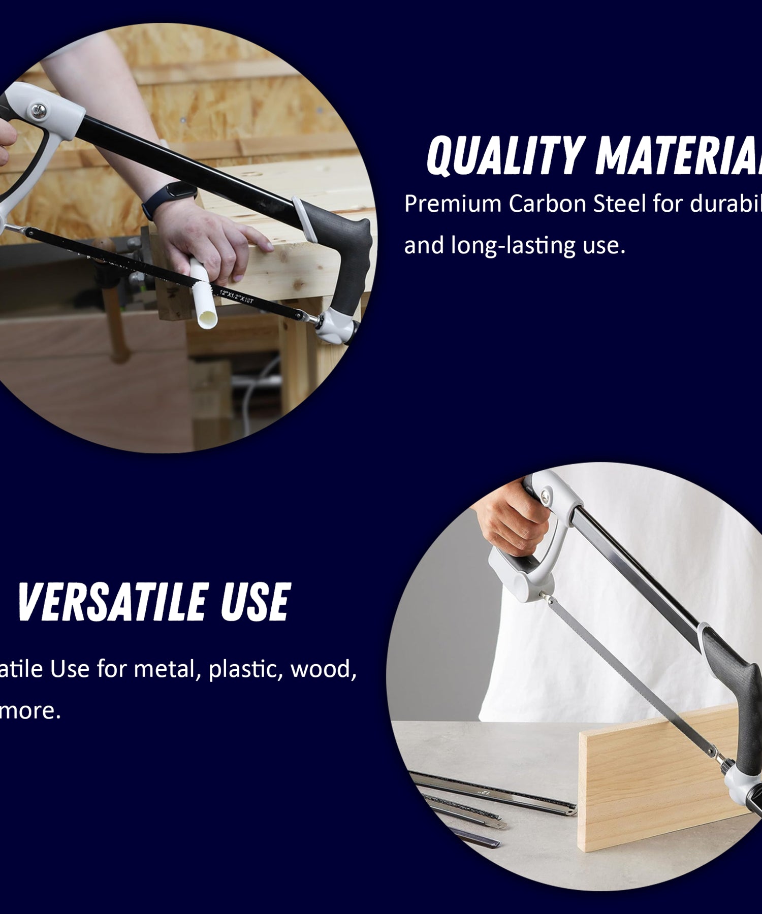 10X Bi-Metal Sandflex Hacksaw Blades 12" 300mm  24 TPI Shatter Proof By Dapetz