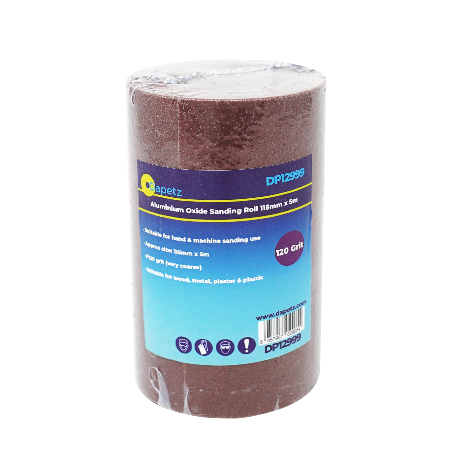 5m Aluminium Oxide Sanding Roll 115mm 40/60/80/120 Grit Anti Clog Sandpaper By Dapetz