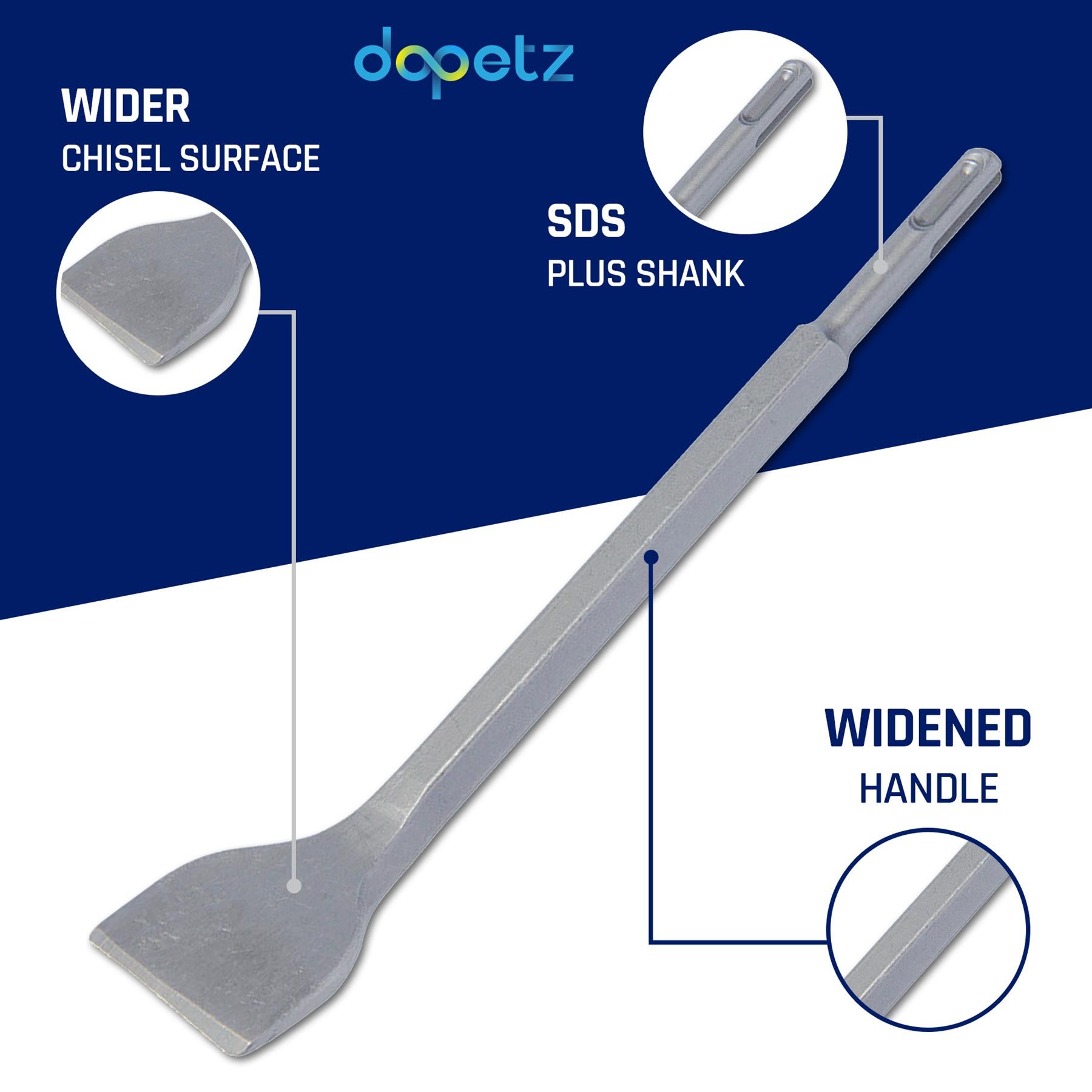 SDS+ Plus Cranked Chisel Angled Bent Rotary For Plaster Concrete & Tile Removing