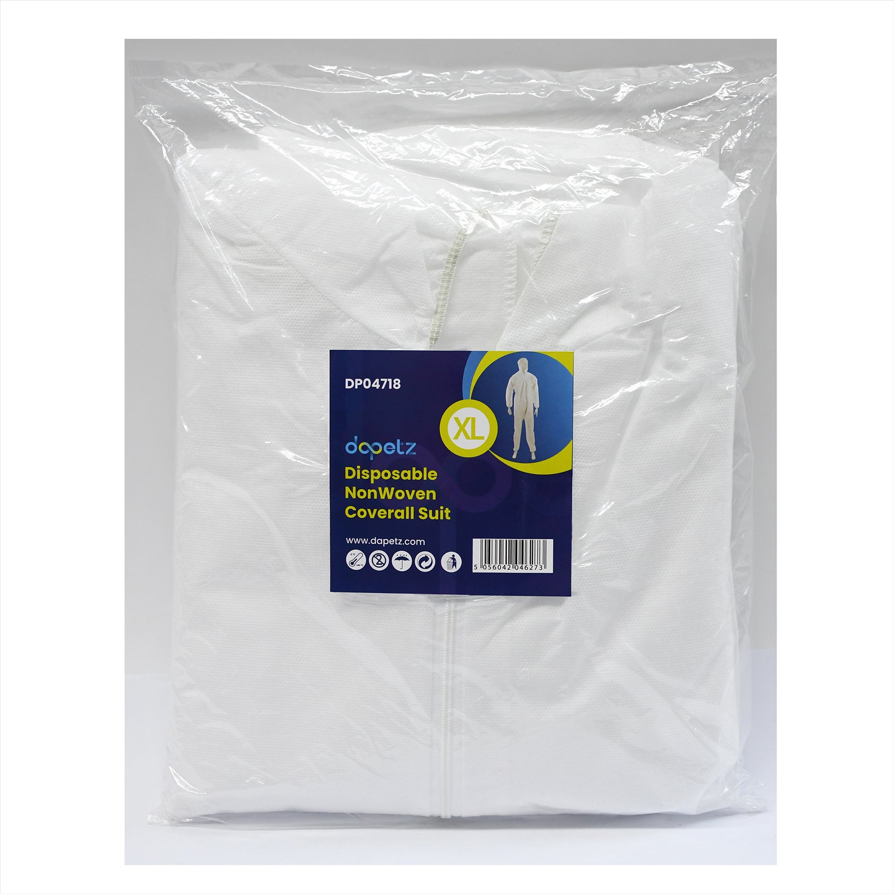 2X Disposable Paper Suit Protective Overall Coveralls XL 136cm 54" By Dapetz