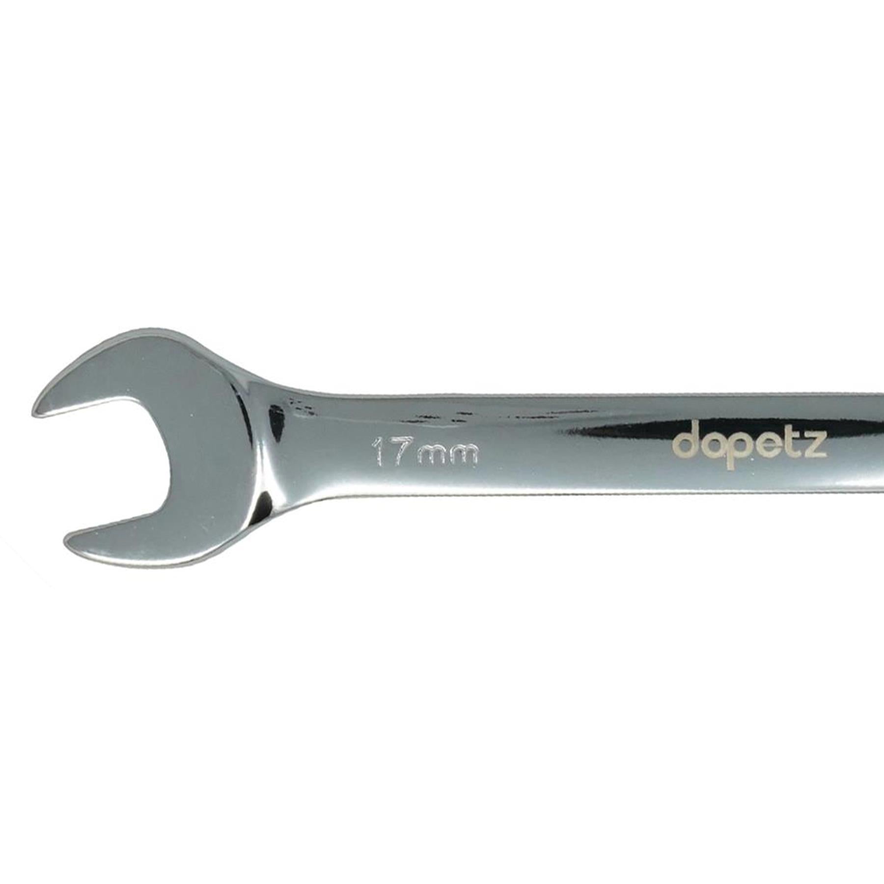 Fixed Head Ratchet Metric Spanner Open End Ring Combination 17mm By Dapetz