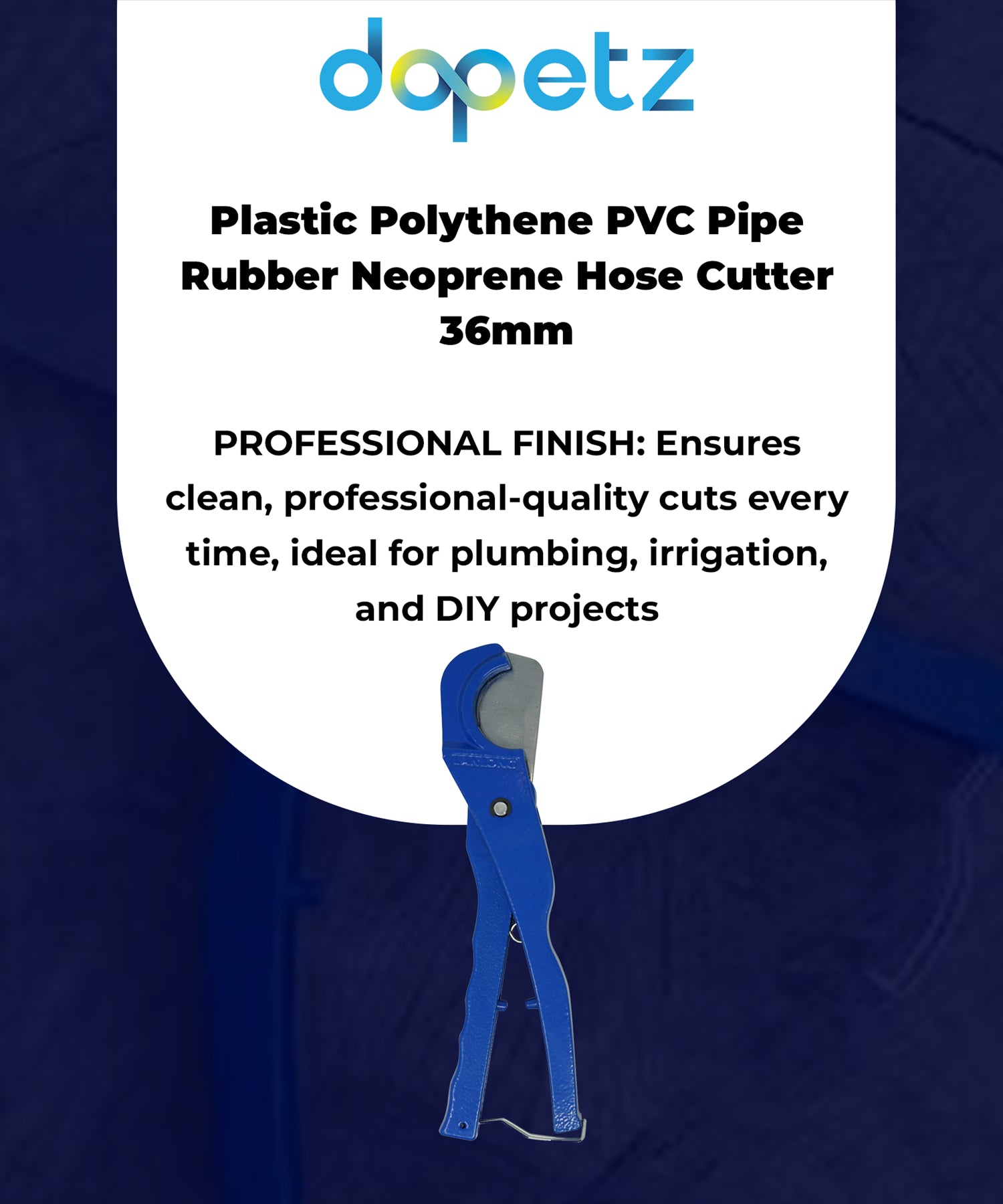 Plastic Hose Pipe Cutter Pvc Pipe 36mm Polybutyene Neoprene Rubber Plumbing Tool by Dapetz
