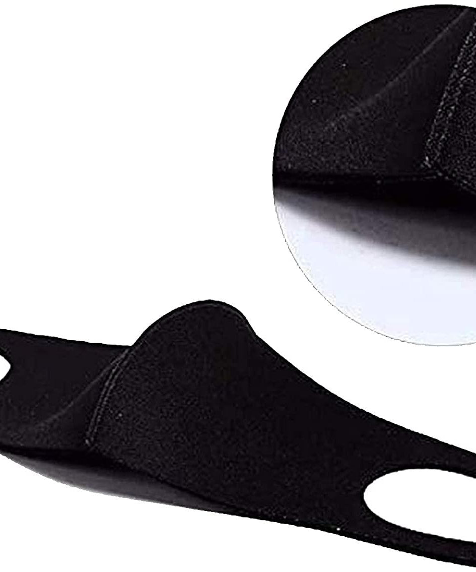 Reusable Face Mask Covering Washable Breathable Dust TFL Hospital Visitor Black 1PC By Dapetz