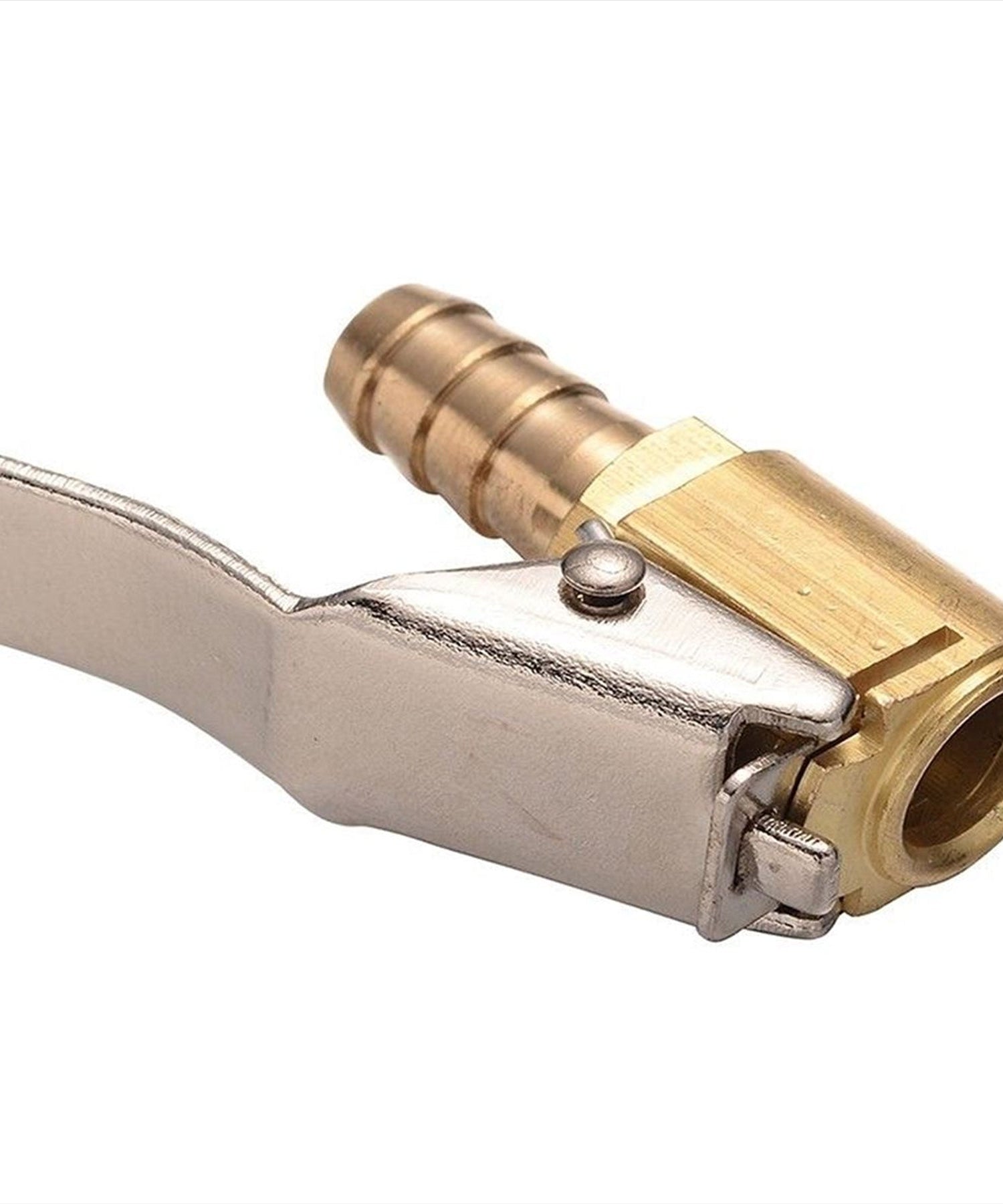 Tyre Valve Air Connector Car Truck Airline Inflator for 8mm Hose Brass lock Clip