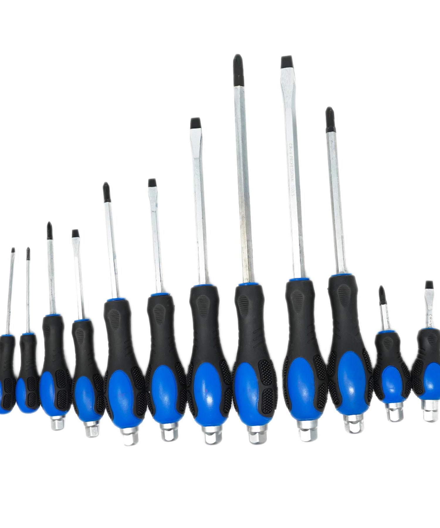 Dapetz Magnetic Screwdriver Set Cushion Grip Handle Flat & Cross Head (12 Pack)