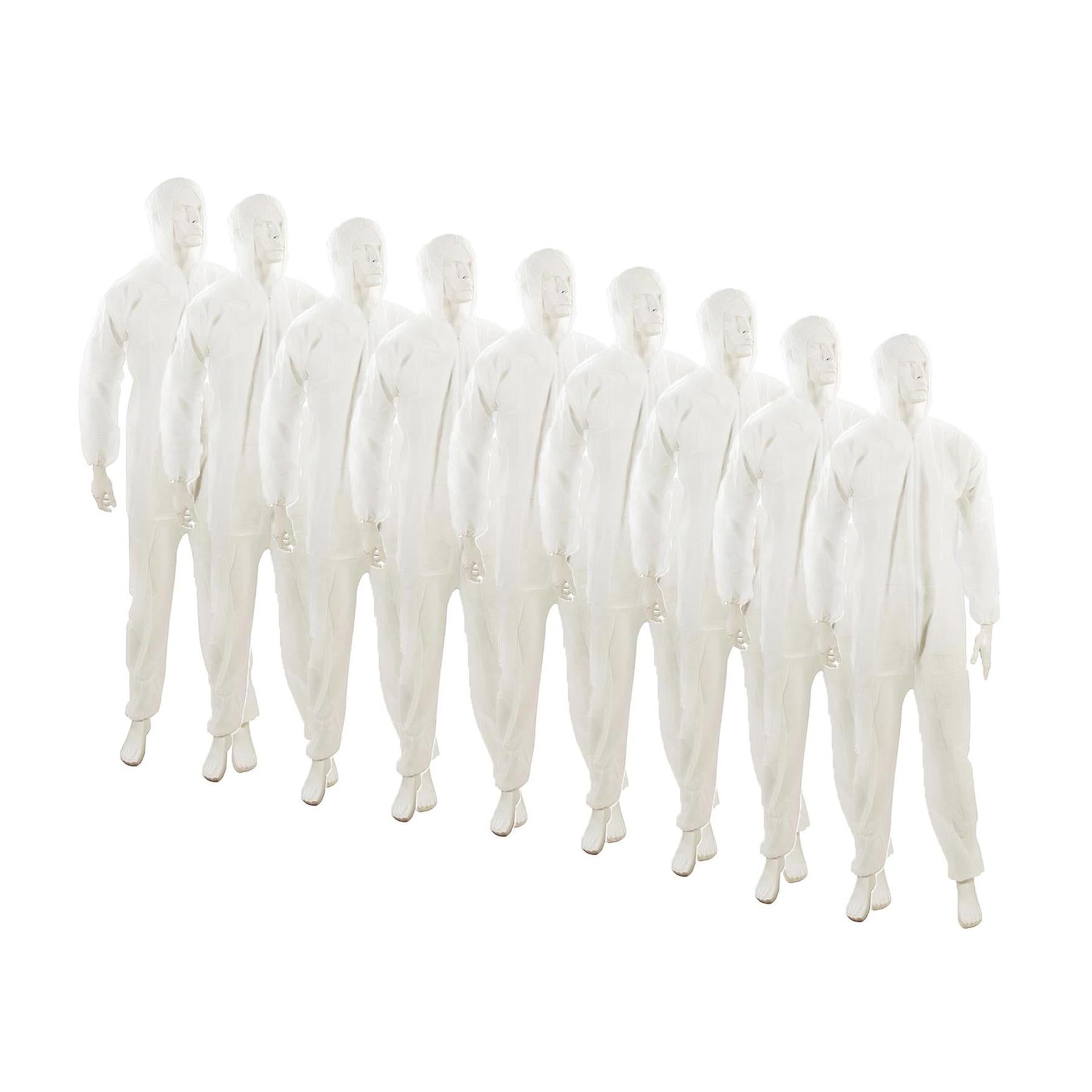 20 x Disposable Paper Suit Protective Overall Coveralls Medium - 120cm / 46" By Dapetz