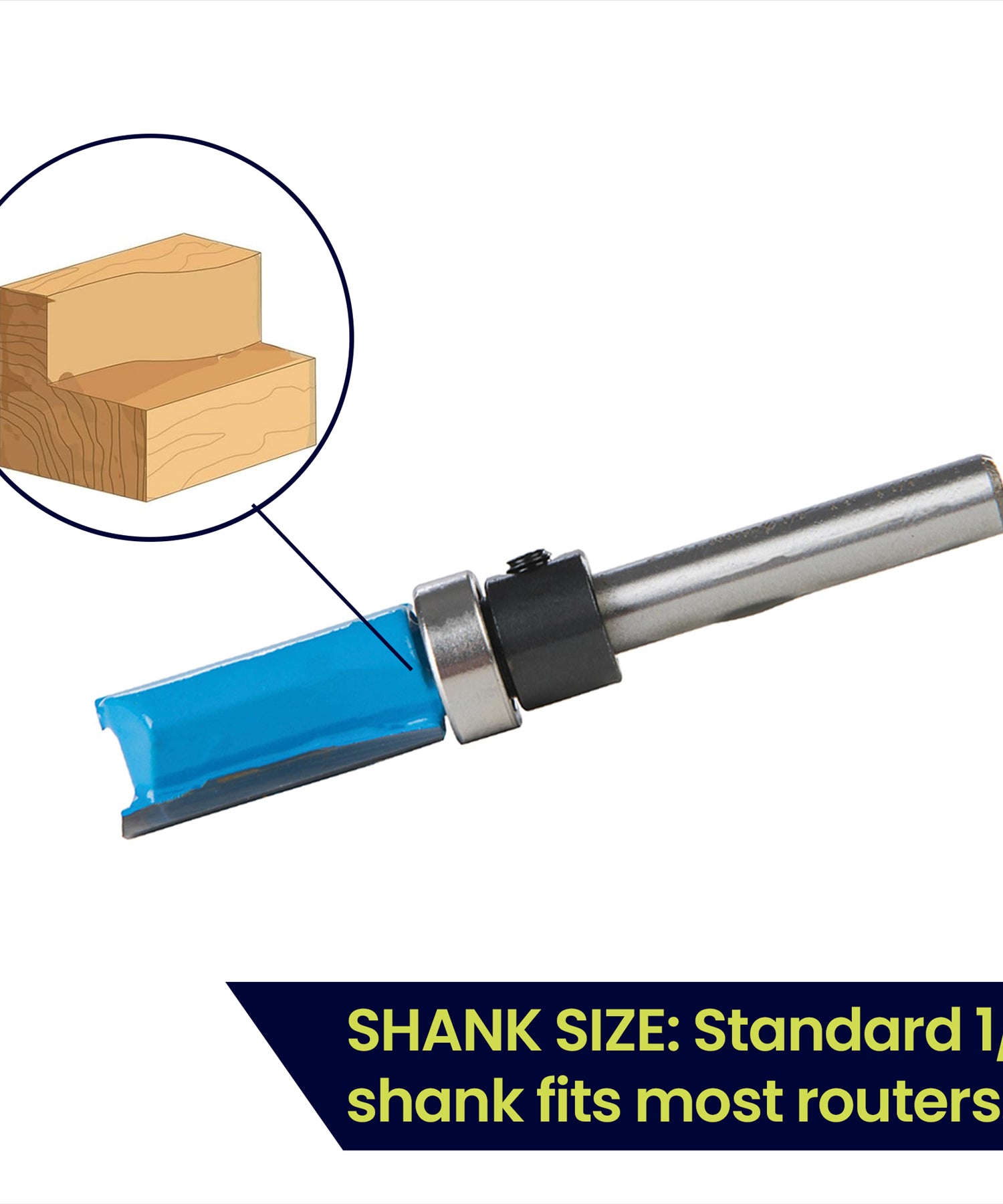 1/4" Shank Template Cutter & Flush Trim for Woodworking