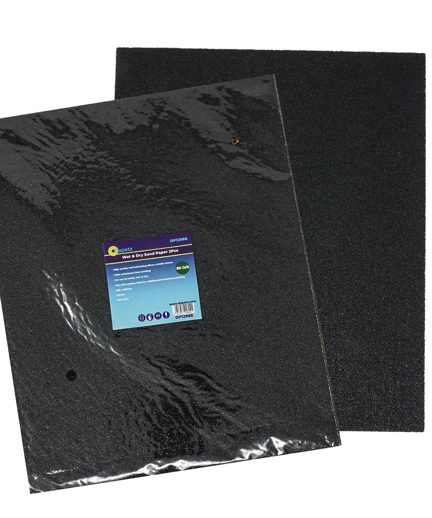 Wet And Dry Sandpaper 80 Grit Sand Paper 230 x 280mm Sanding Finishing A4 2Pcs By Dapetz