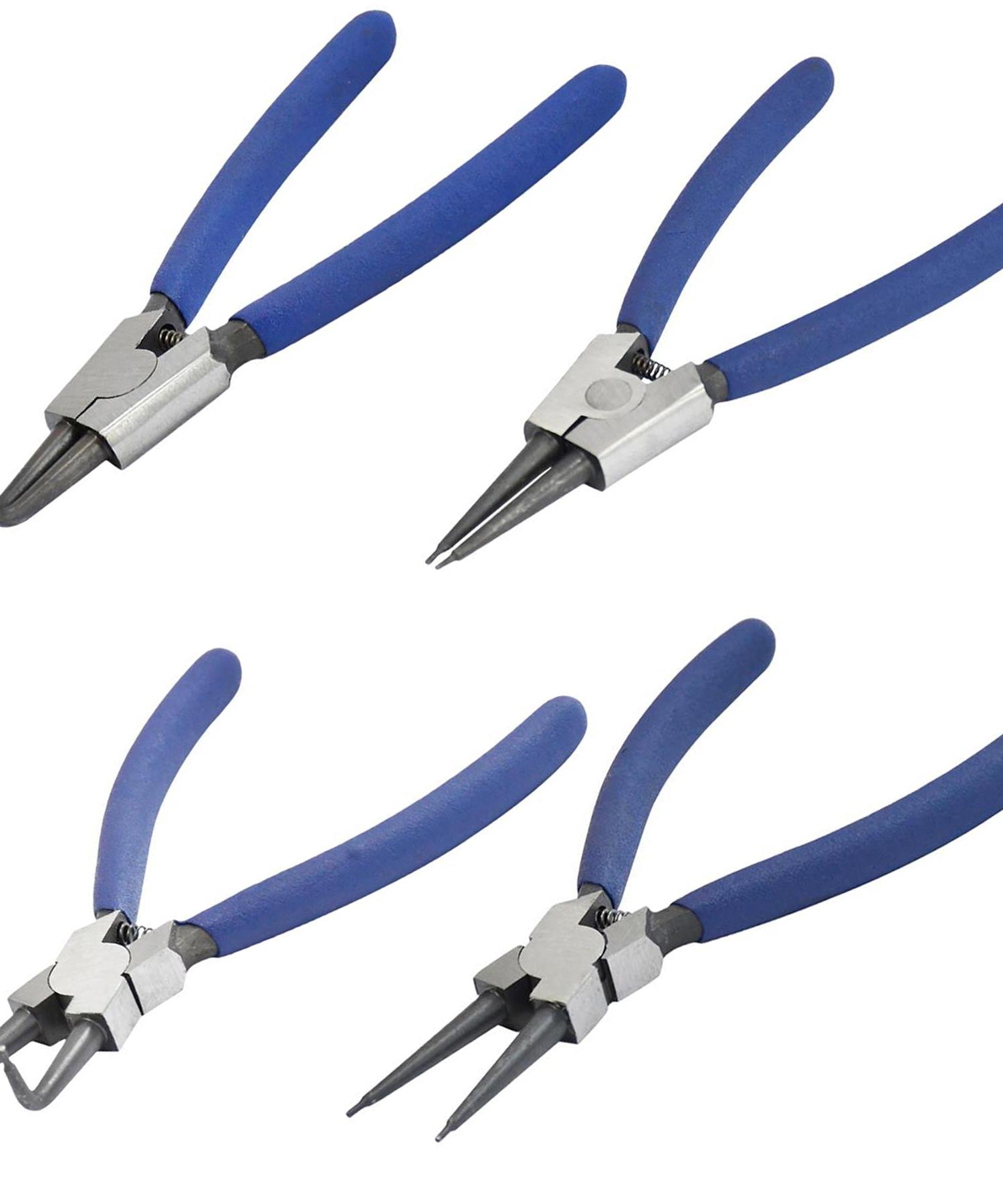 4PCS Circlip Pliers Set 6 Snap Ring Internal External Bent Nose 150mm Tool By Dapetz