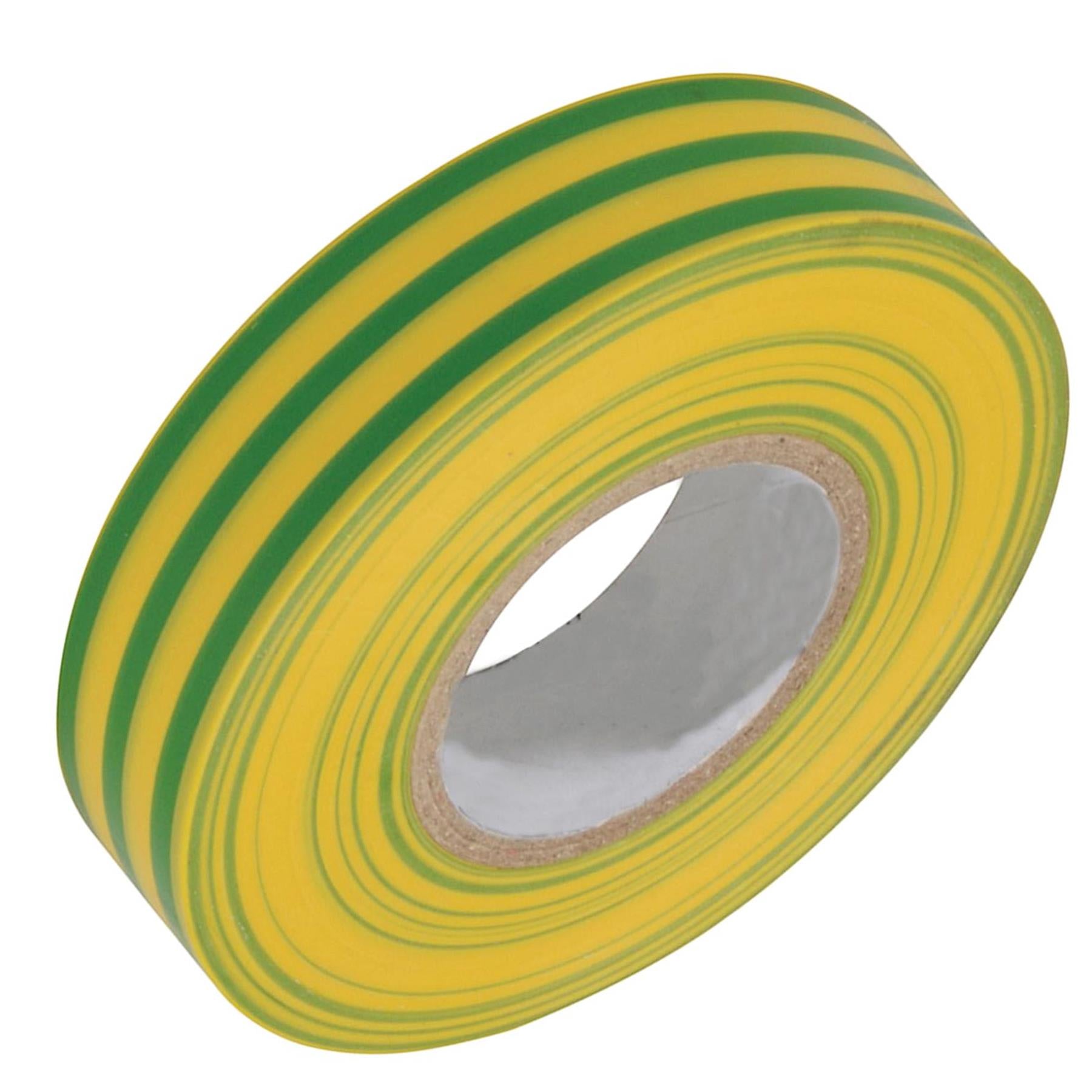 Electrical Pvc Insulation Insulating Tape 22m Flame Retardant Rolls Yellow/Green 1 Rolls