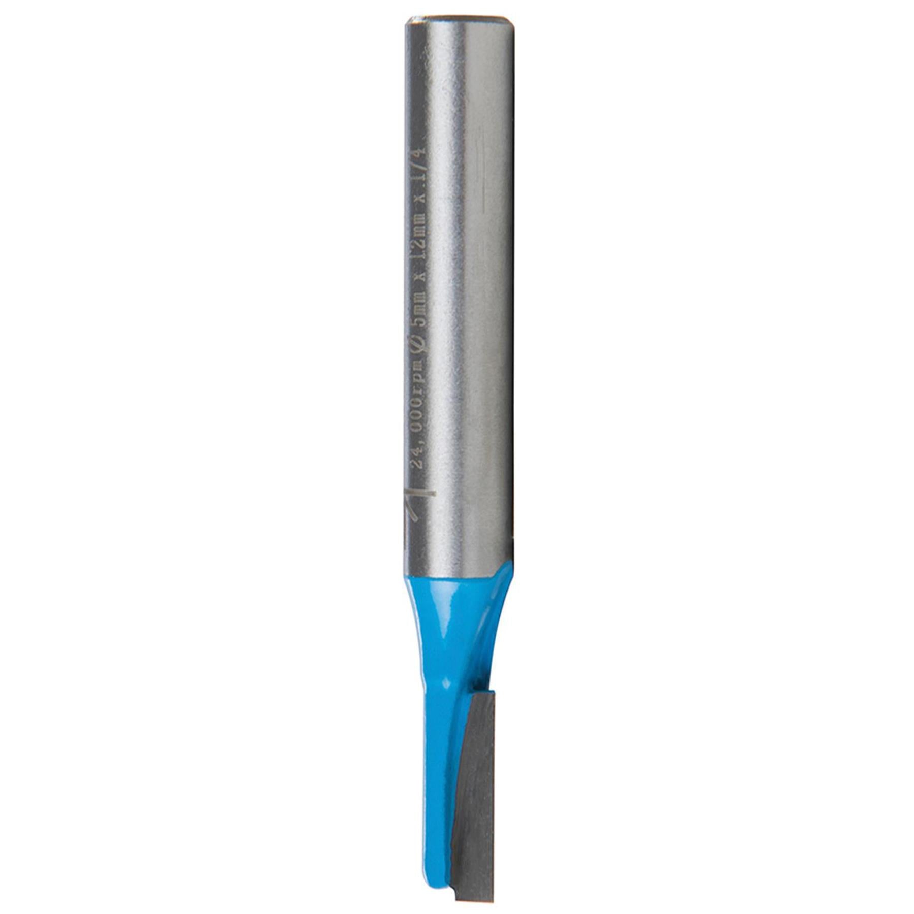 Straight 2 Flute Router Bit Cutter 1/4" Shank Carbide TCT Groove Metric 5 x 12mm