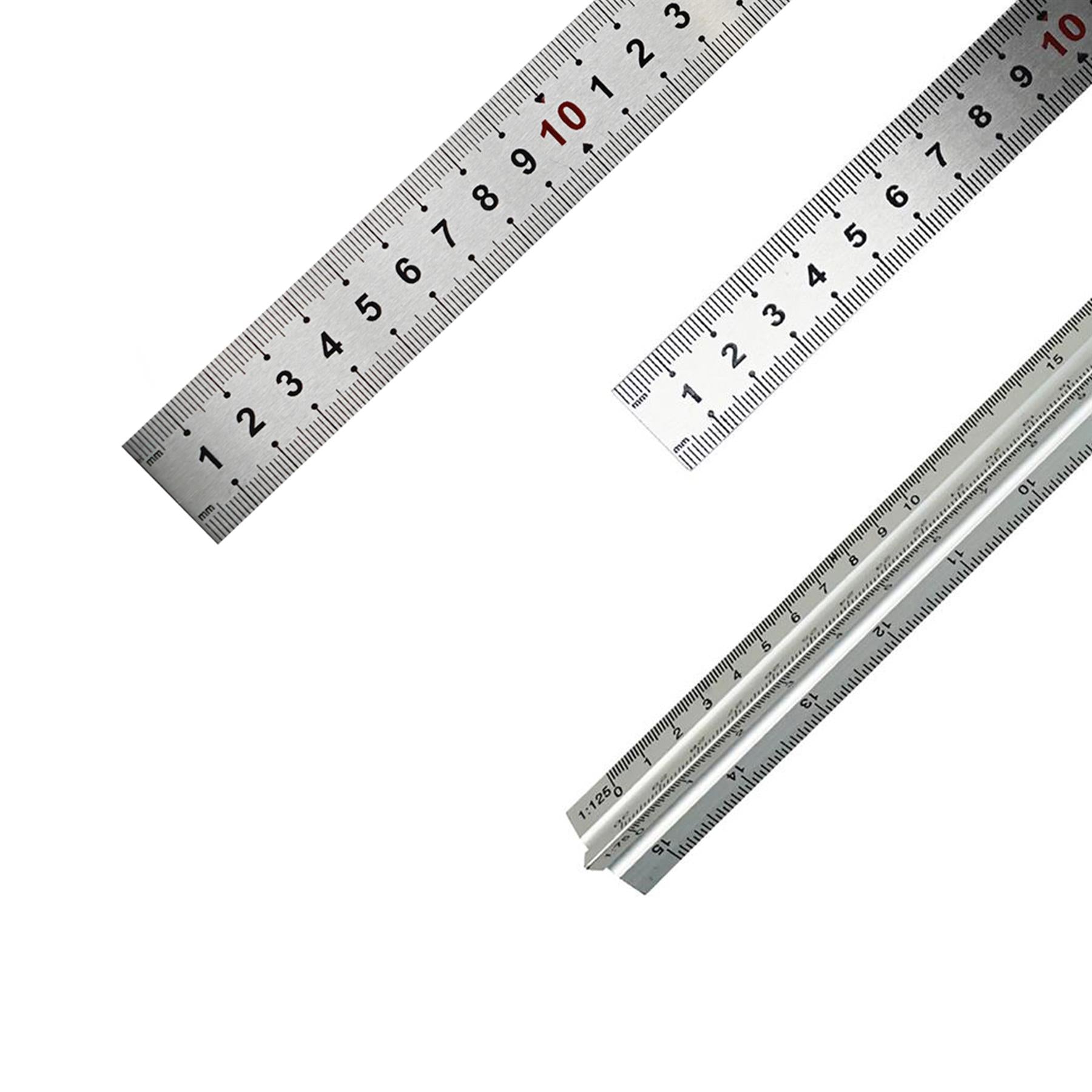 SCALE RULER Measure Rule Building Plans Stainless Steel 30cm By Dapetz