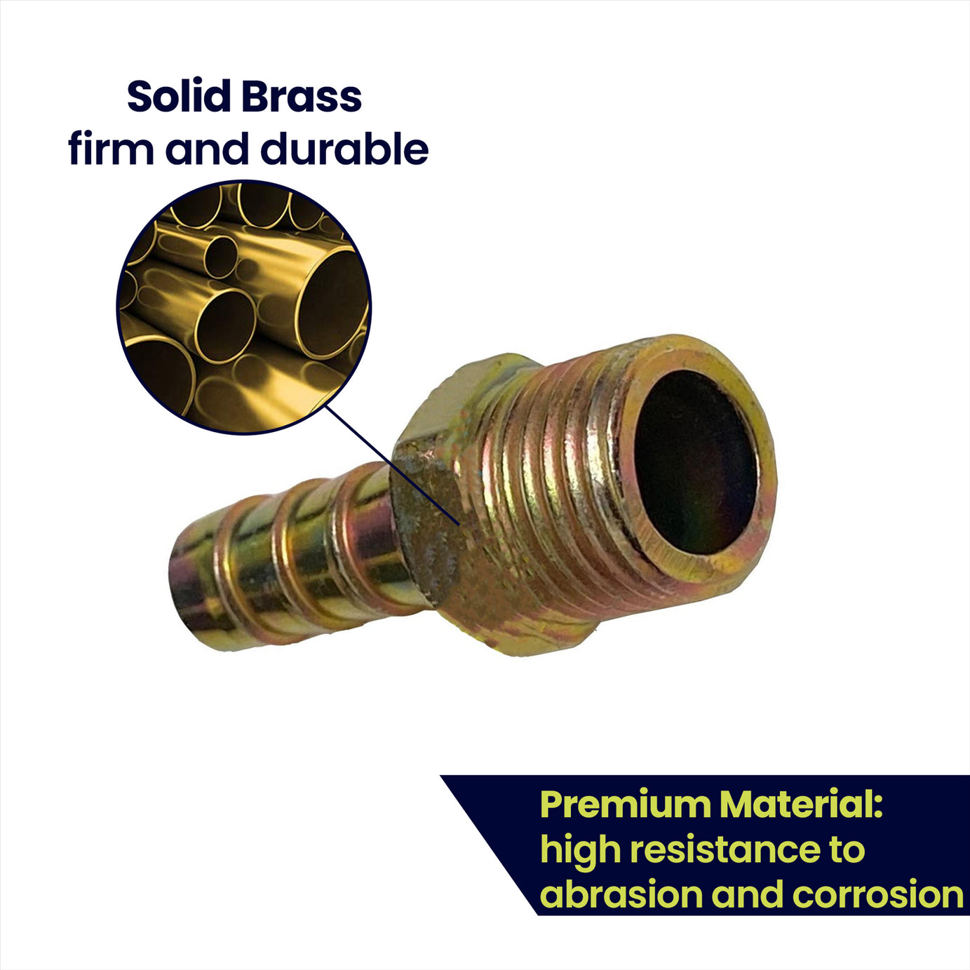 Brass Male Barb Hose Tail Fitting 1/4" BSP to 8mm Fuel Air Gas Water Hose Oil by Daptez