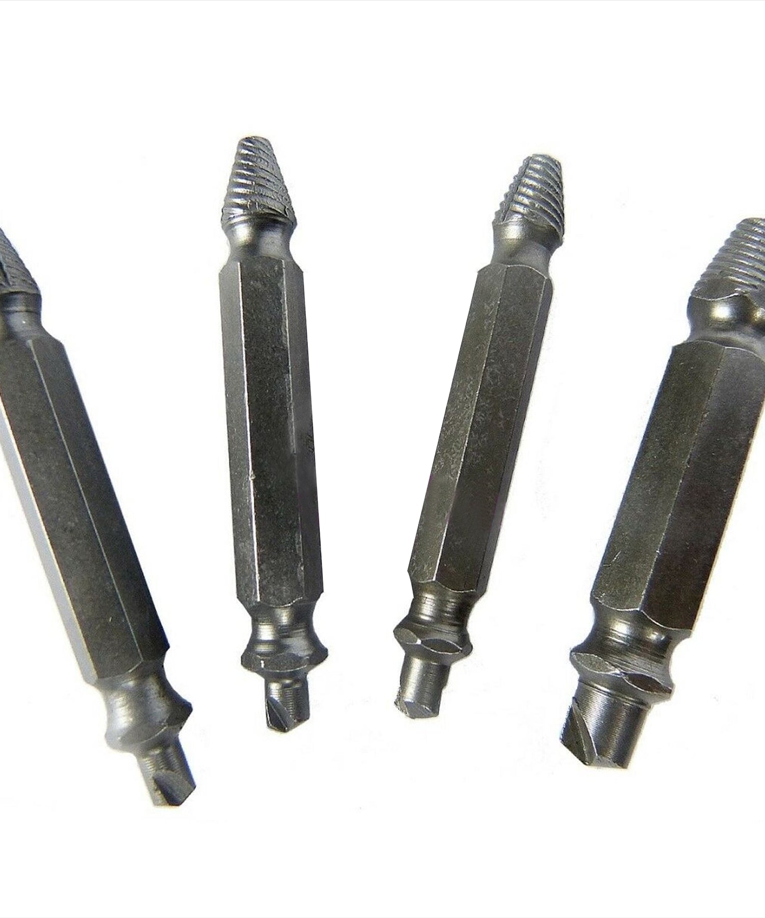Screw Extractor Drill Bits Tool Set Broken Damaged Bolt Remover 4PCS By Dapetz