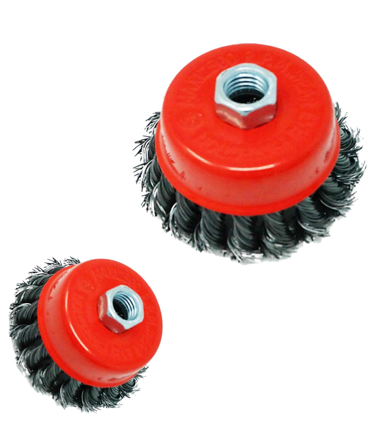 4PCs Twist Knot Wire Wheel Cup Brush Set for Angle Grinder 3" M14 Crew By Dapetz