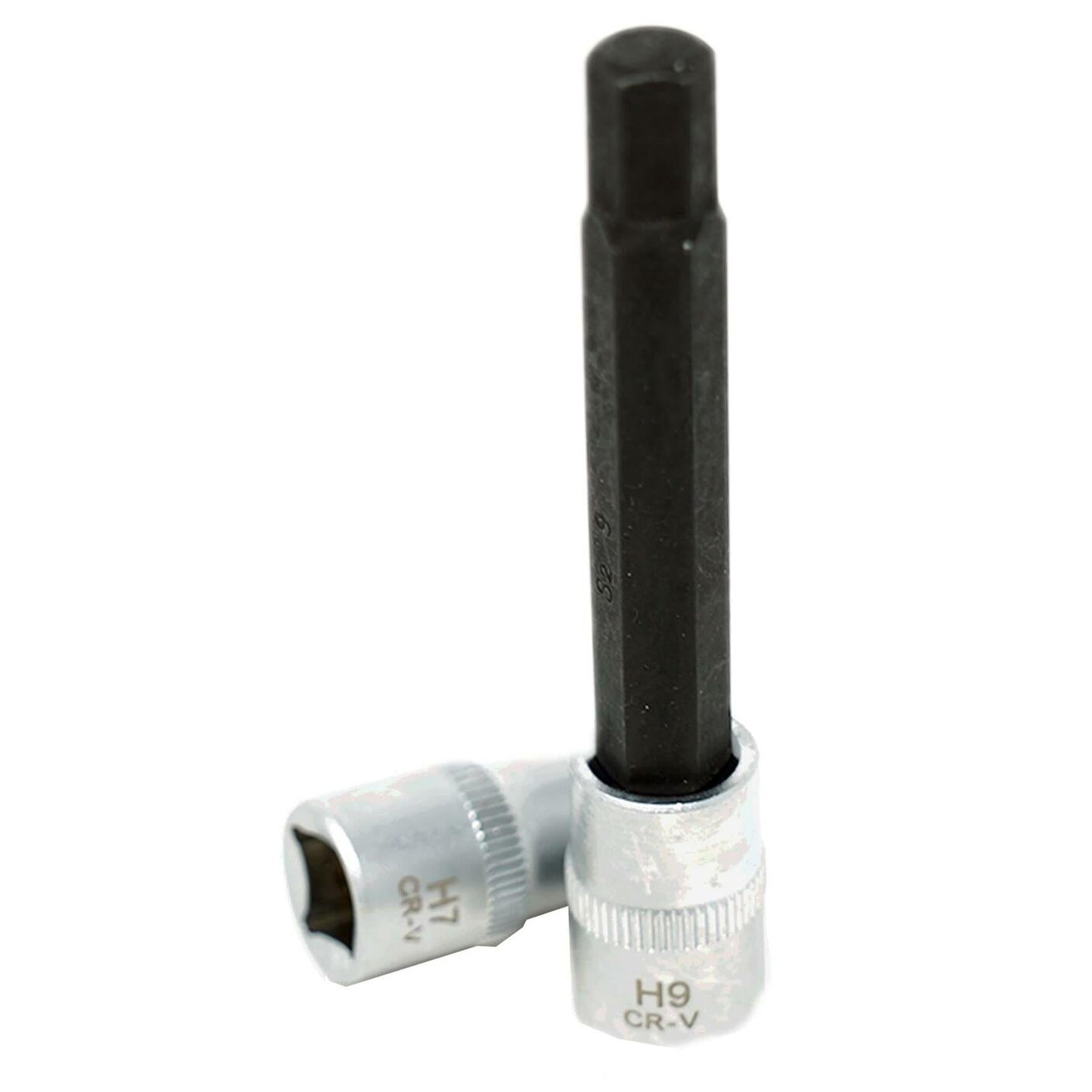 2pcs 3/8 inch Hex Shank Drill Bit Square Drive Socket Bit Set 7mm