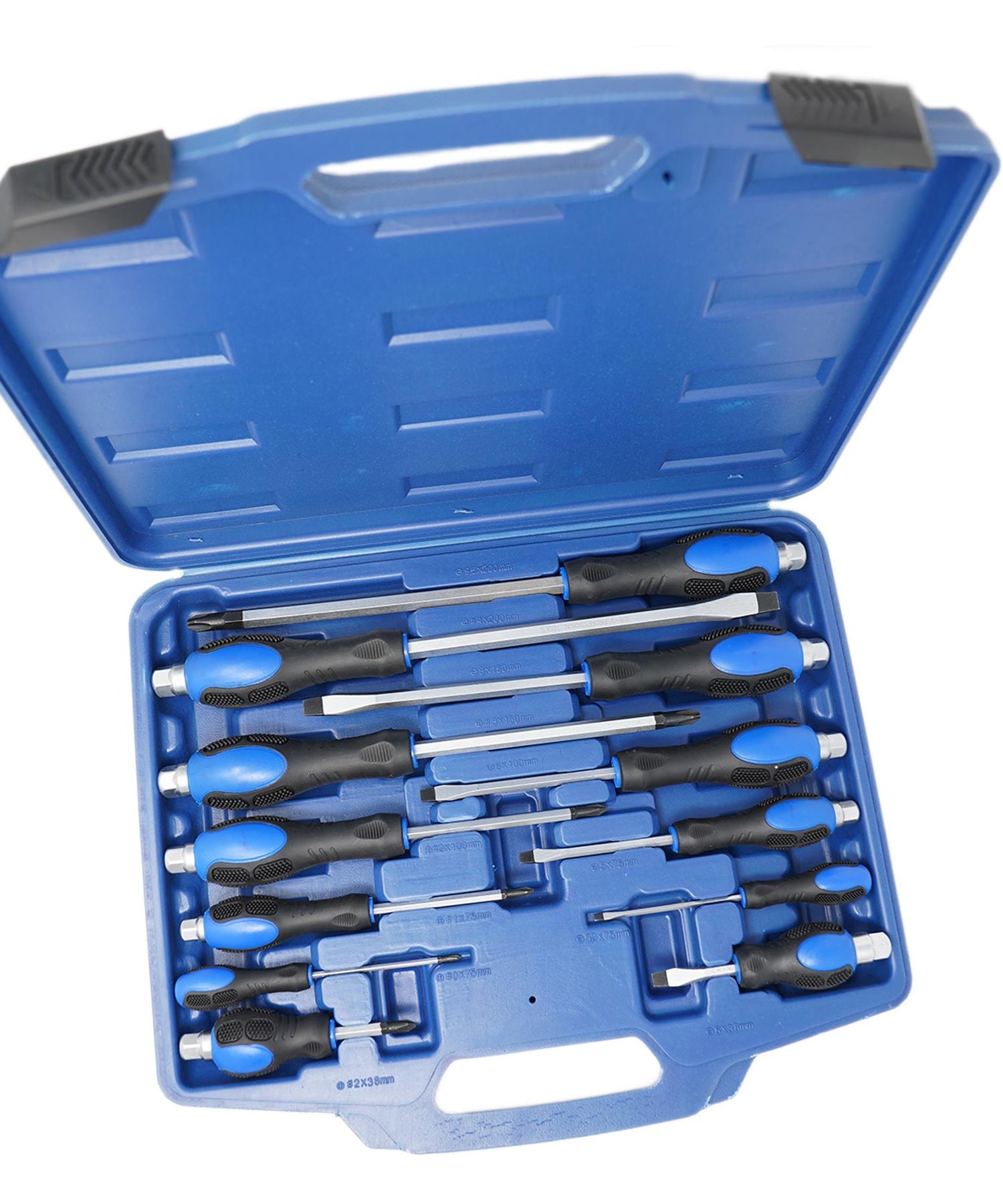 Dapetz Magnetic Screwdriver Set Cushion Grip Handle Flat & Cross Head (12 Pack)