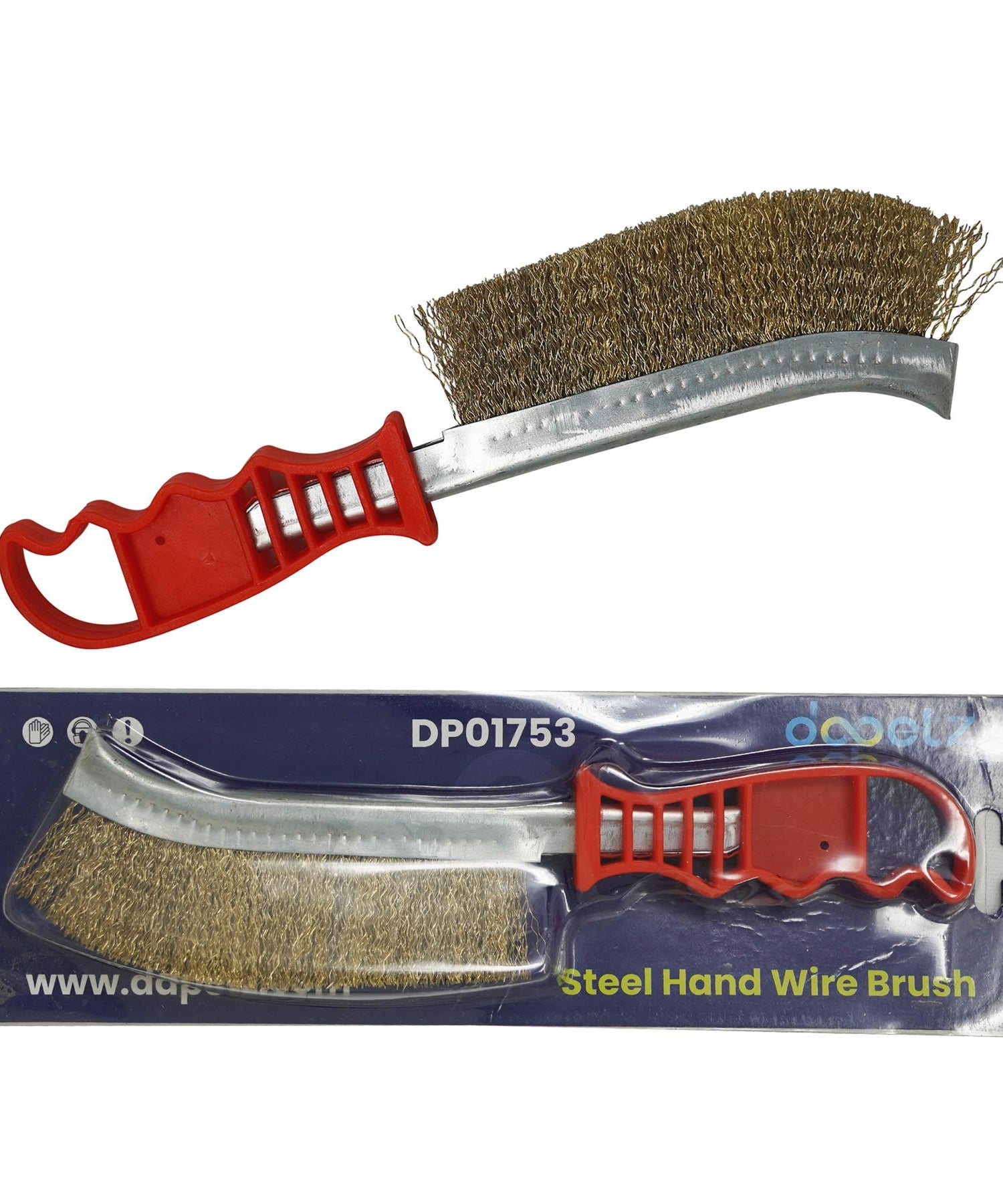 Wire Hand Brush Stainless Steel Bristles Rust Paint Removal 35mm By Dapetz