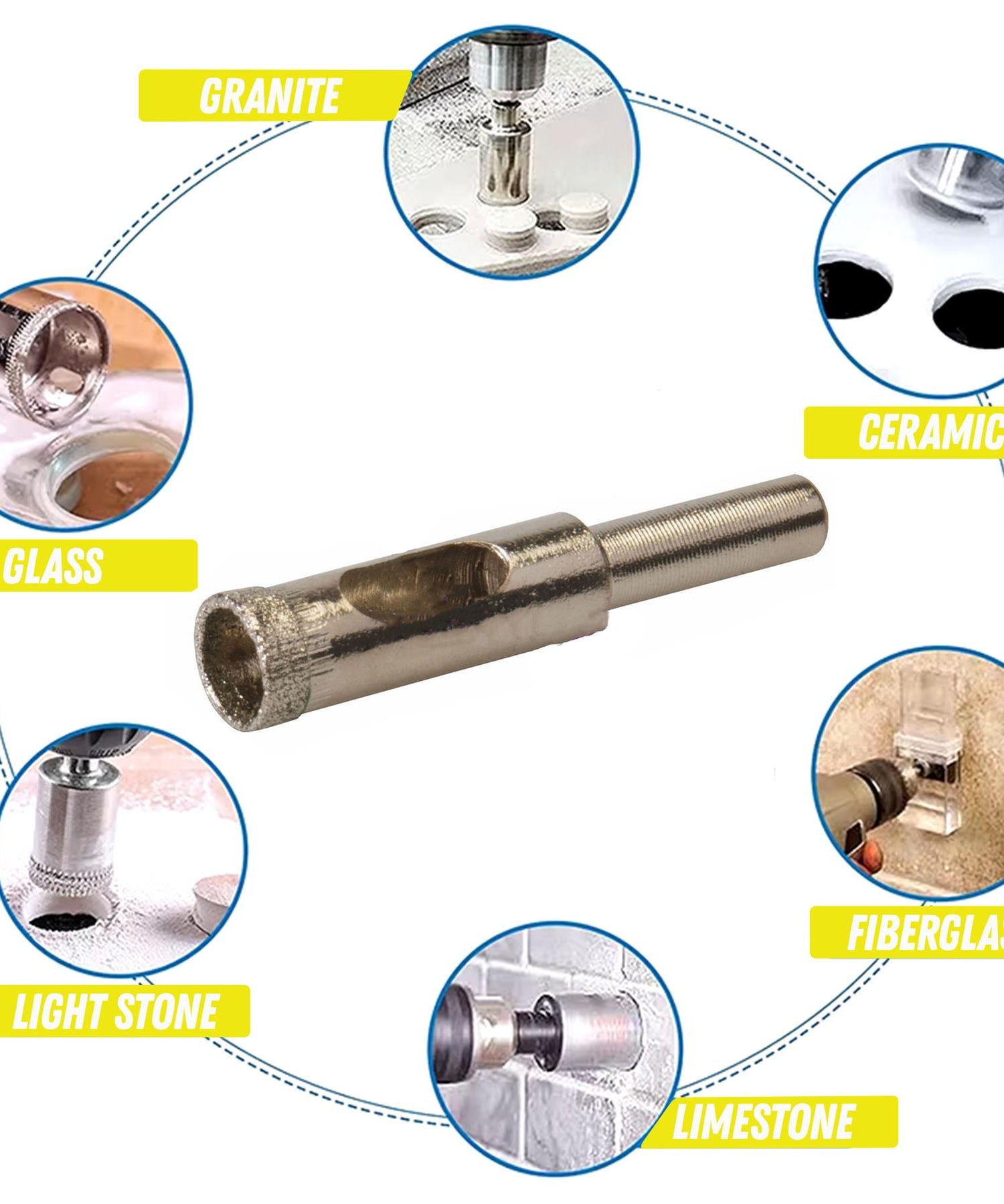 Diamond Holesaw Ceramic Tile Tiling Drill Bit Hole Cutter Cutting Tool 10mm By Dapetz