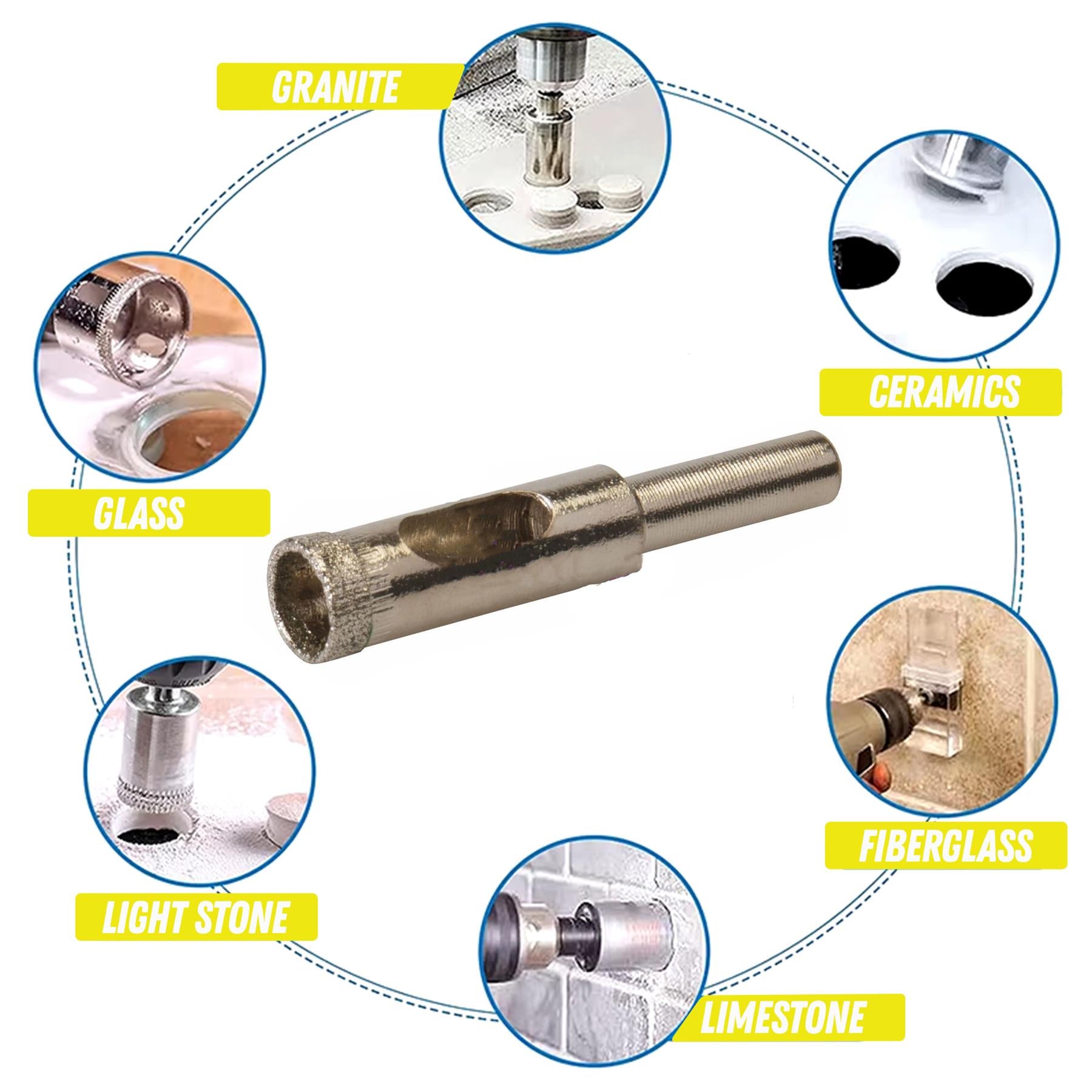 Diamond Holesaw Ceramic Tile Tiling Drill Bit Hole Cutter Cutting Tool 10mm By Dapetz