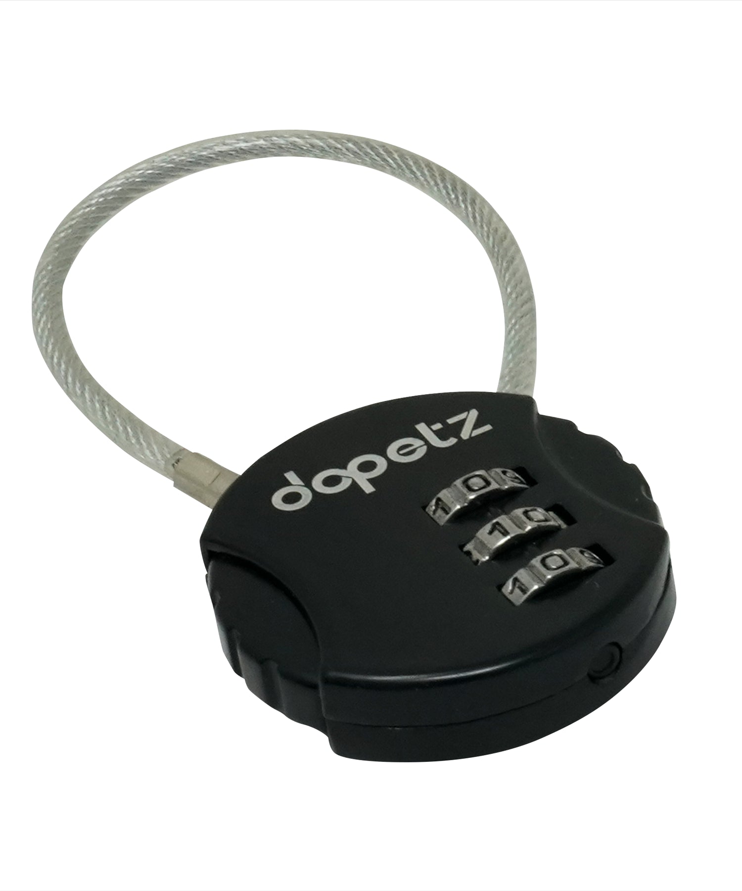 3-Digit Combination Lock | Bag, Backpack, Travel, Cycle Security Wire Padlock by Dapetz