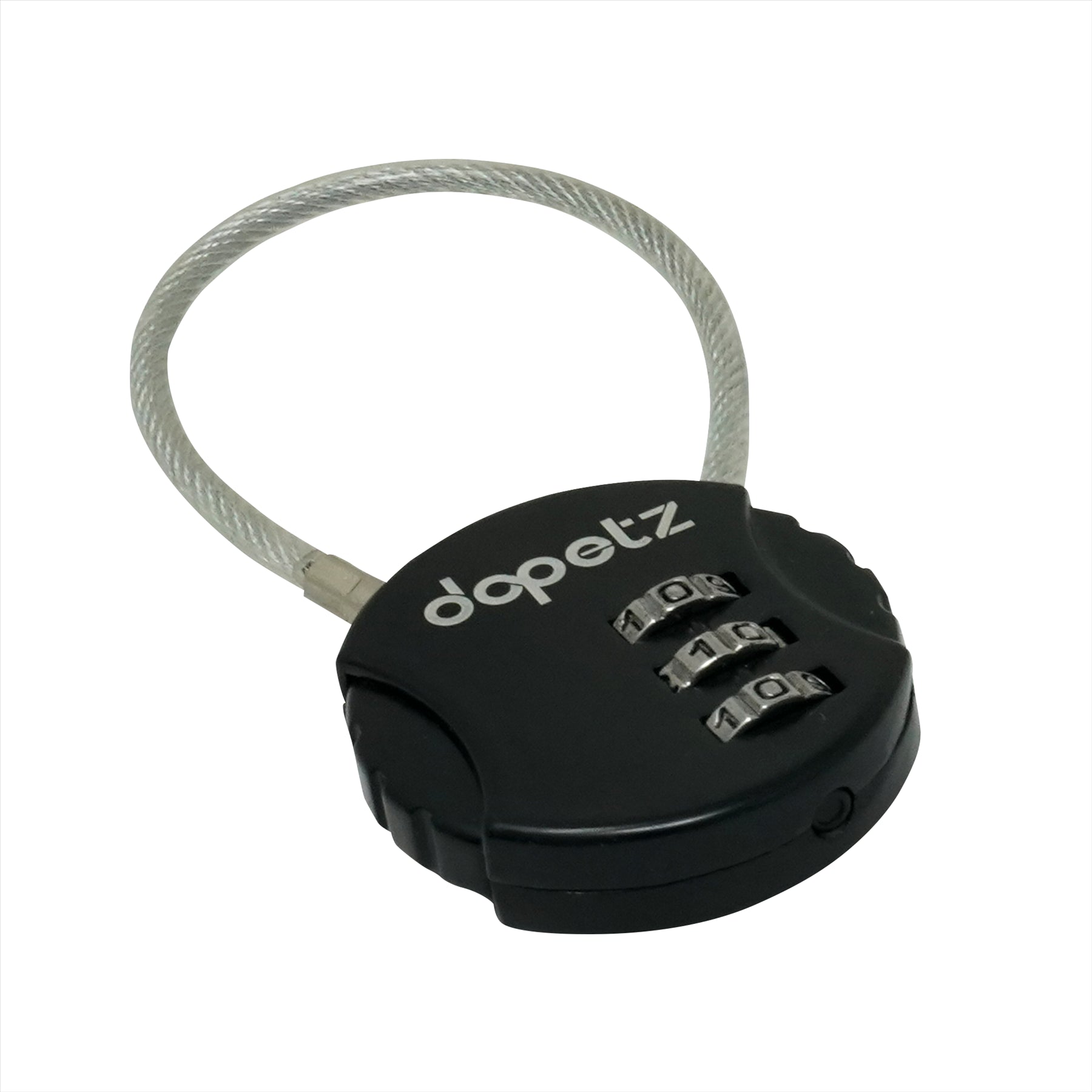 3-Digit Combination Lock | Bag, Backpack, Travel, Cycle Security Wire Padlock by Dapetz